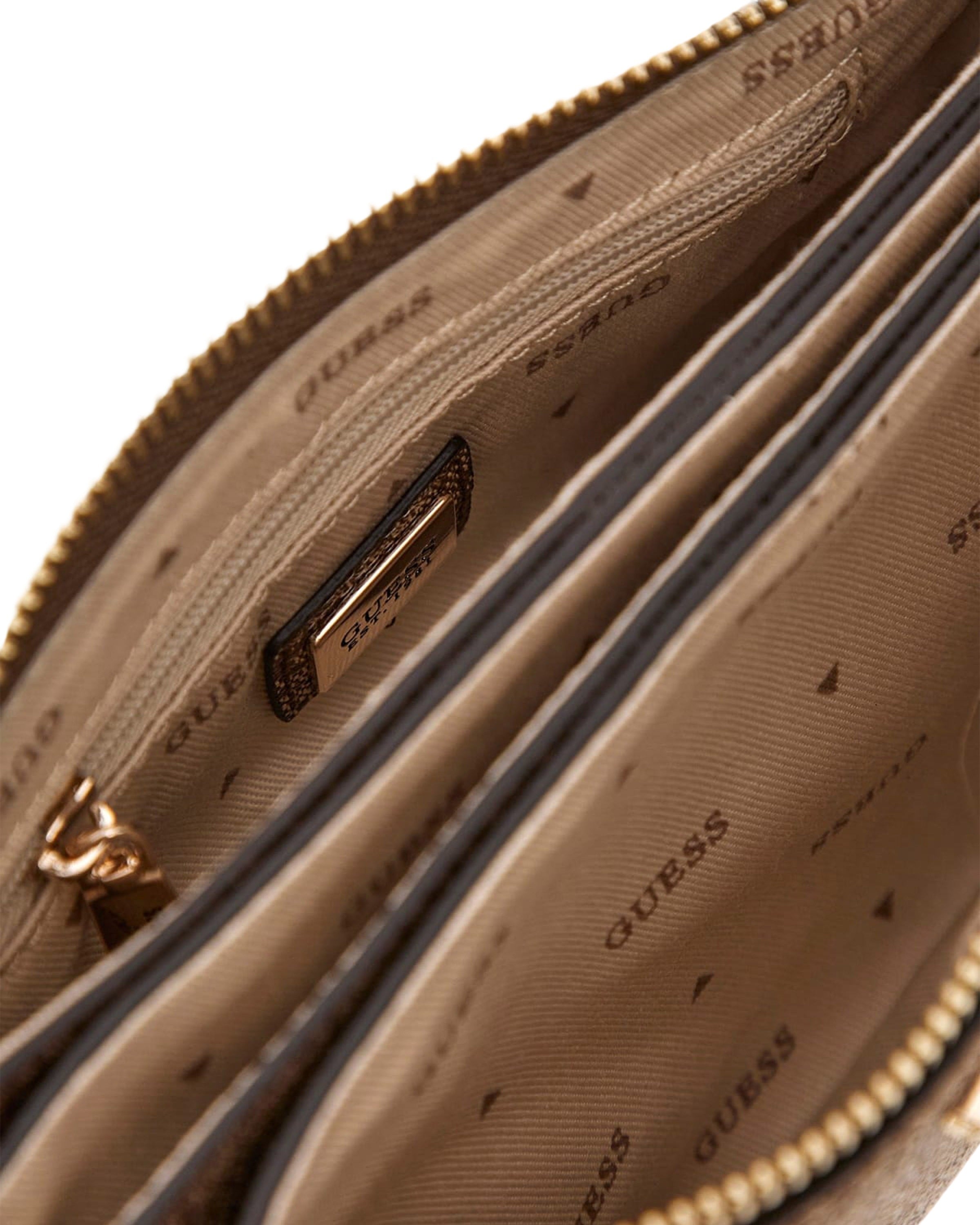 Latona Mini Triple Compartment Top Zip Handtas