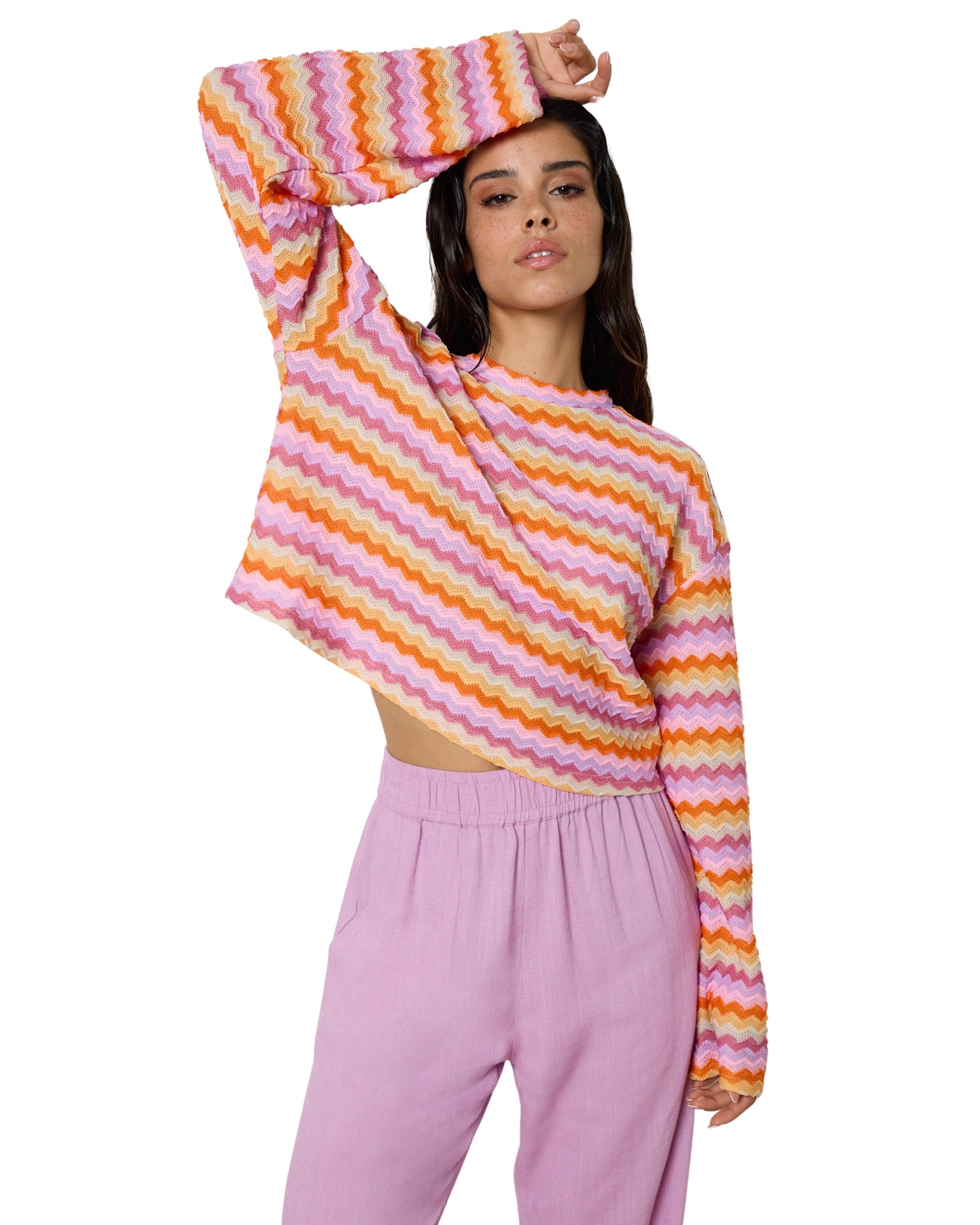 Nica Knitted Crochet Top