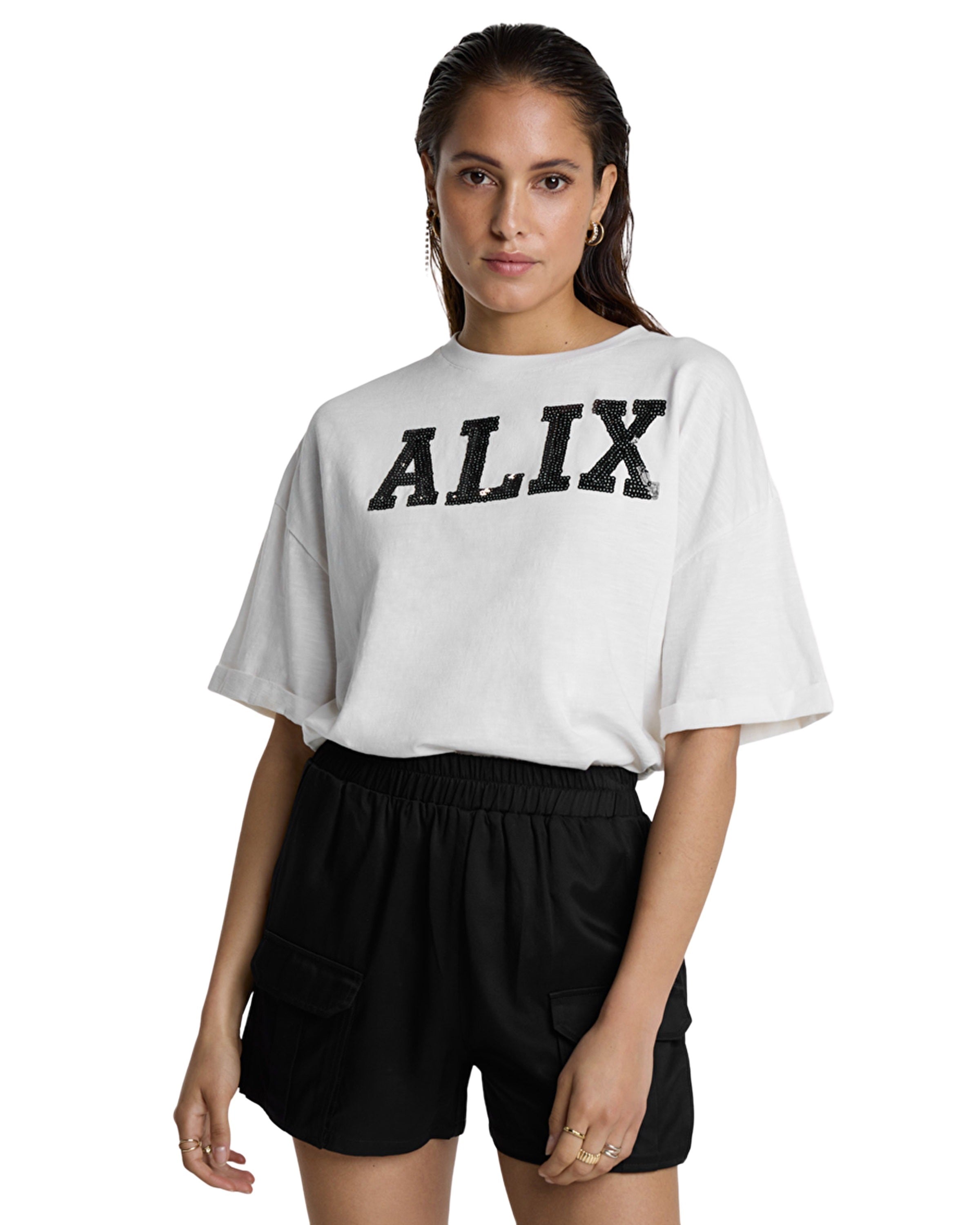 Ladies Knitted Alix Sequin T-Shirt