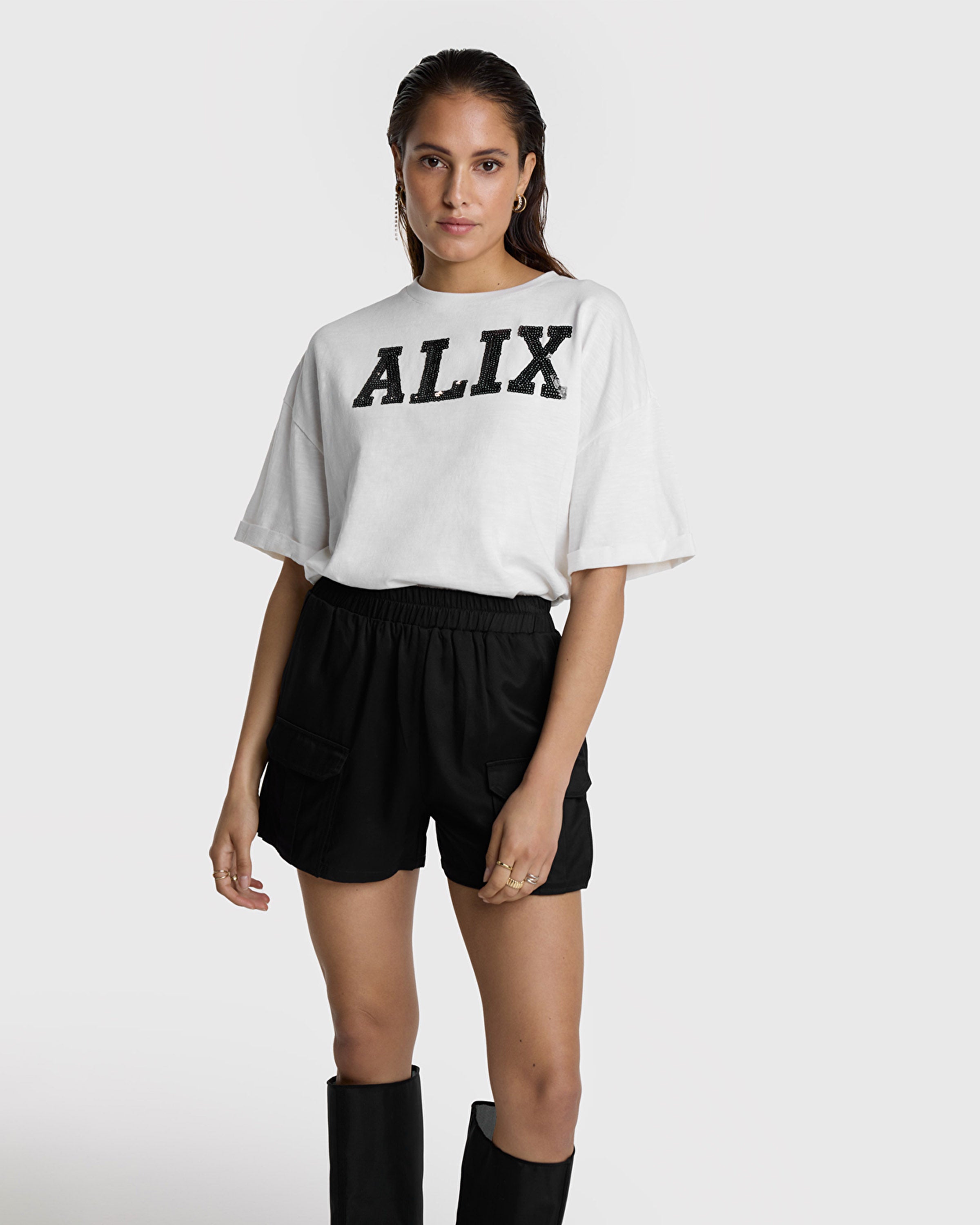 Ladies Knitted Alix Sequin T-Shirt