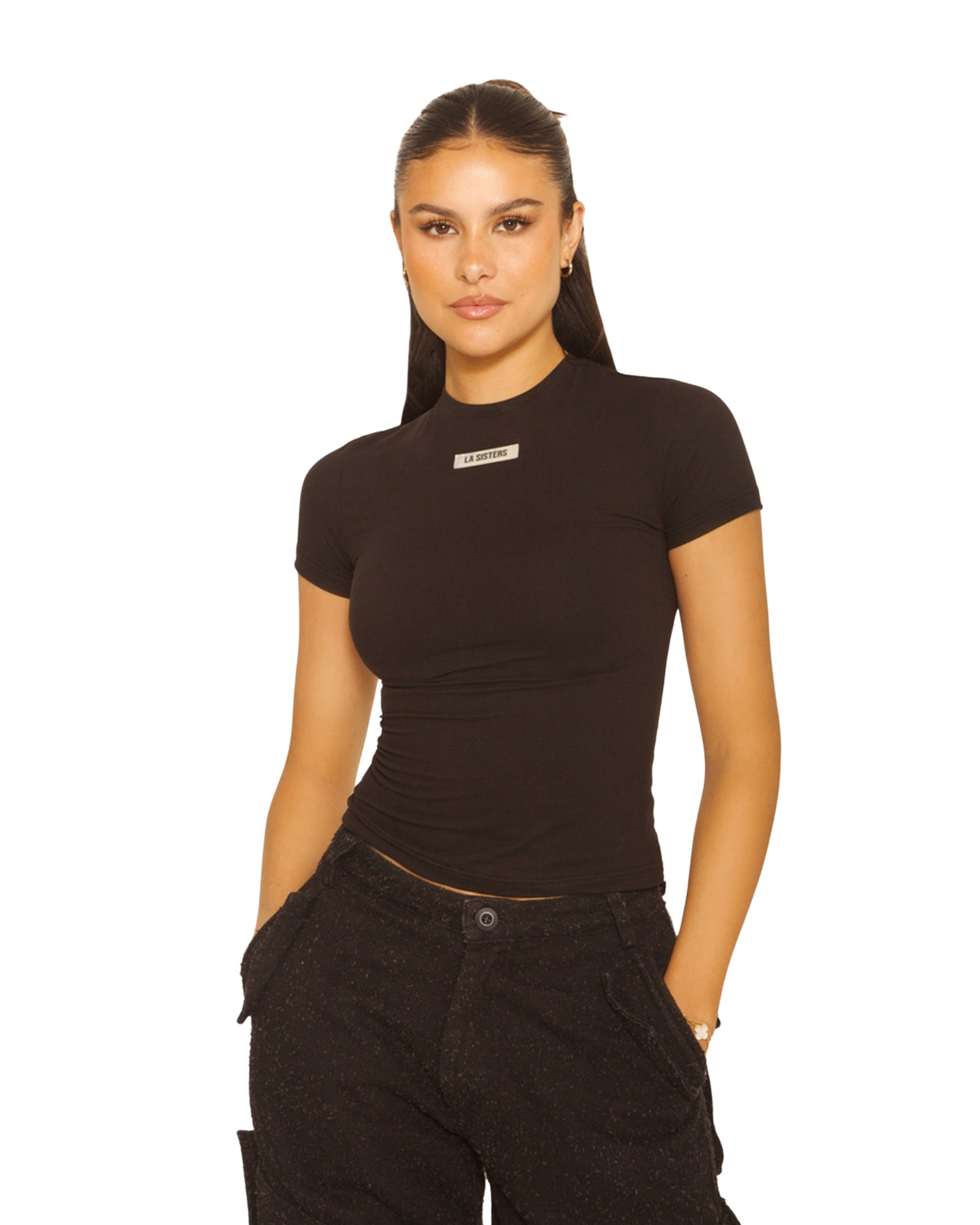 Short Sleeve Essential Top Black