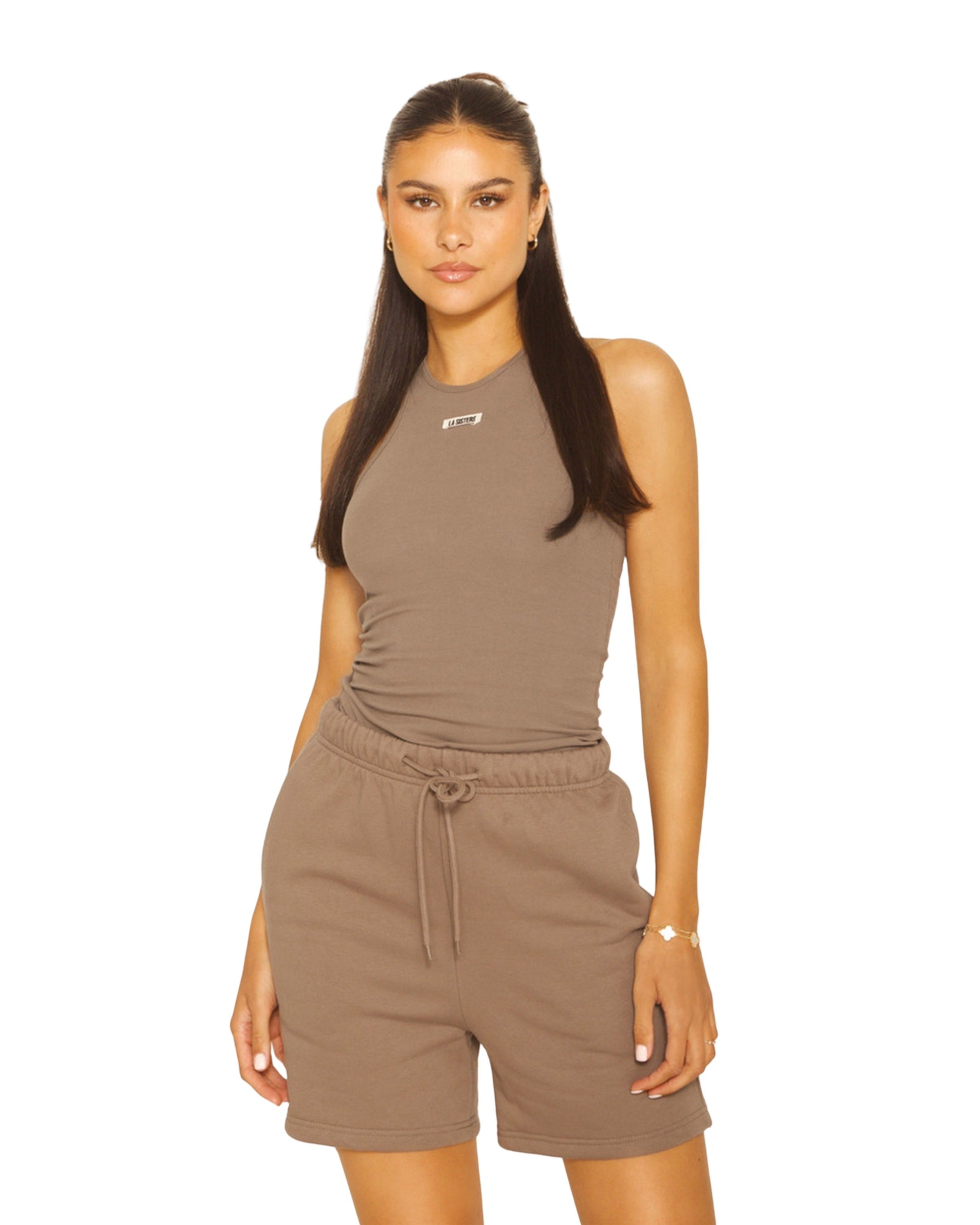 Essential Oversized Short Brown