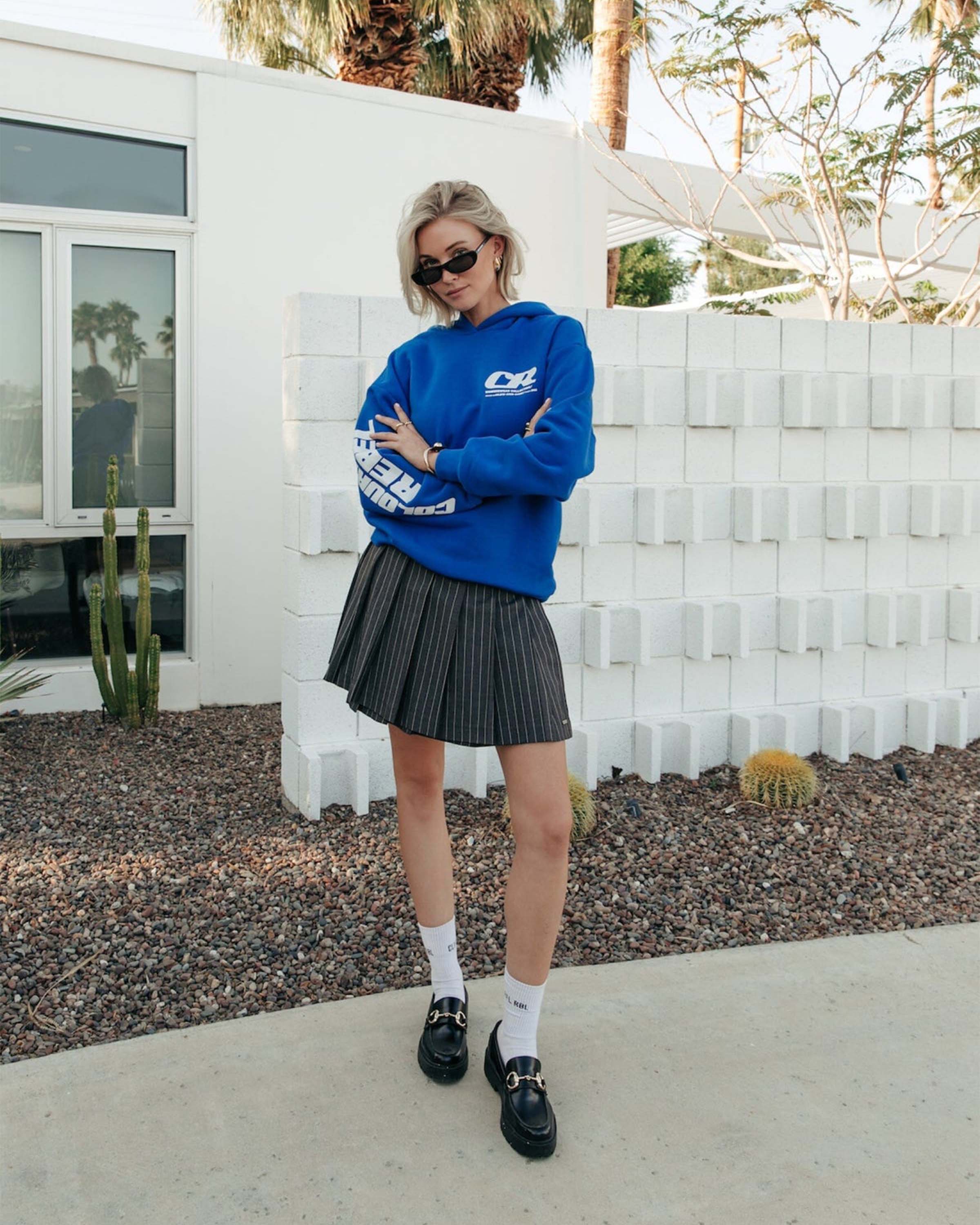 Bold Sleeve Logo Clean Hoodie