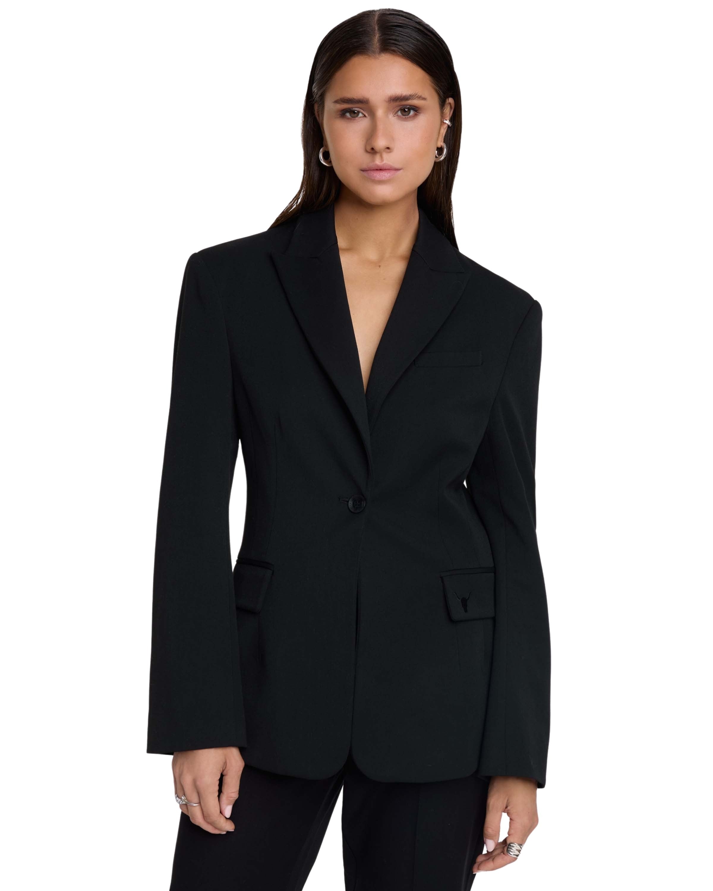 Woven Hourglass Blazer