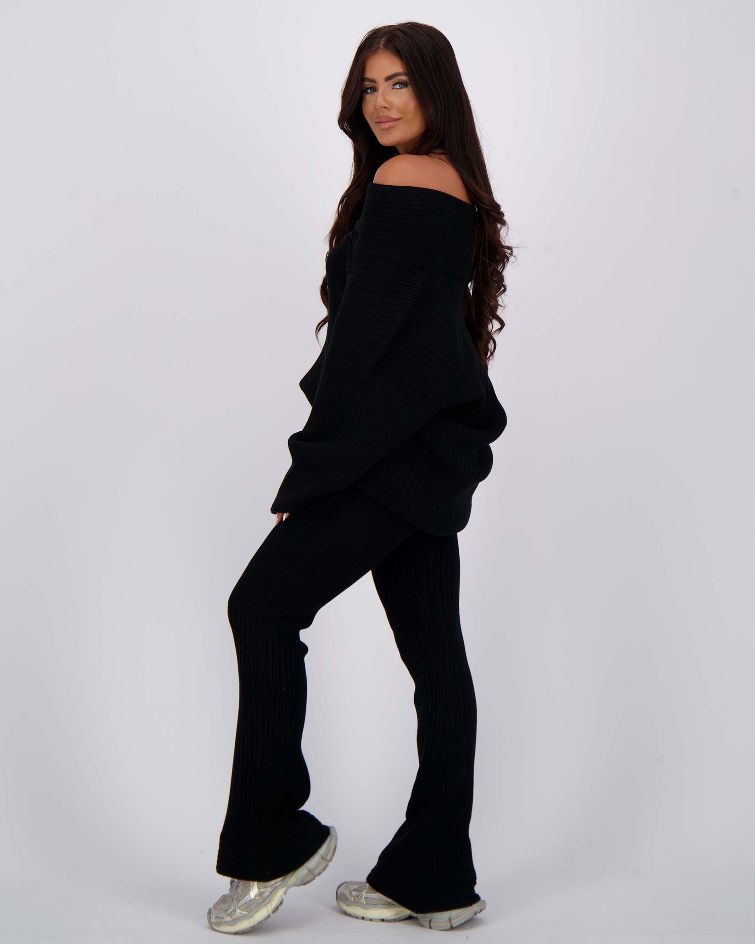 Kourtney Knit Pants Black