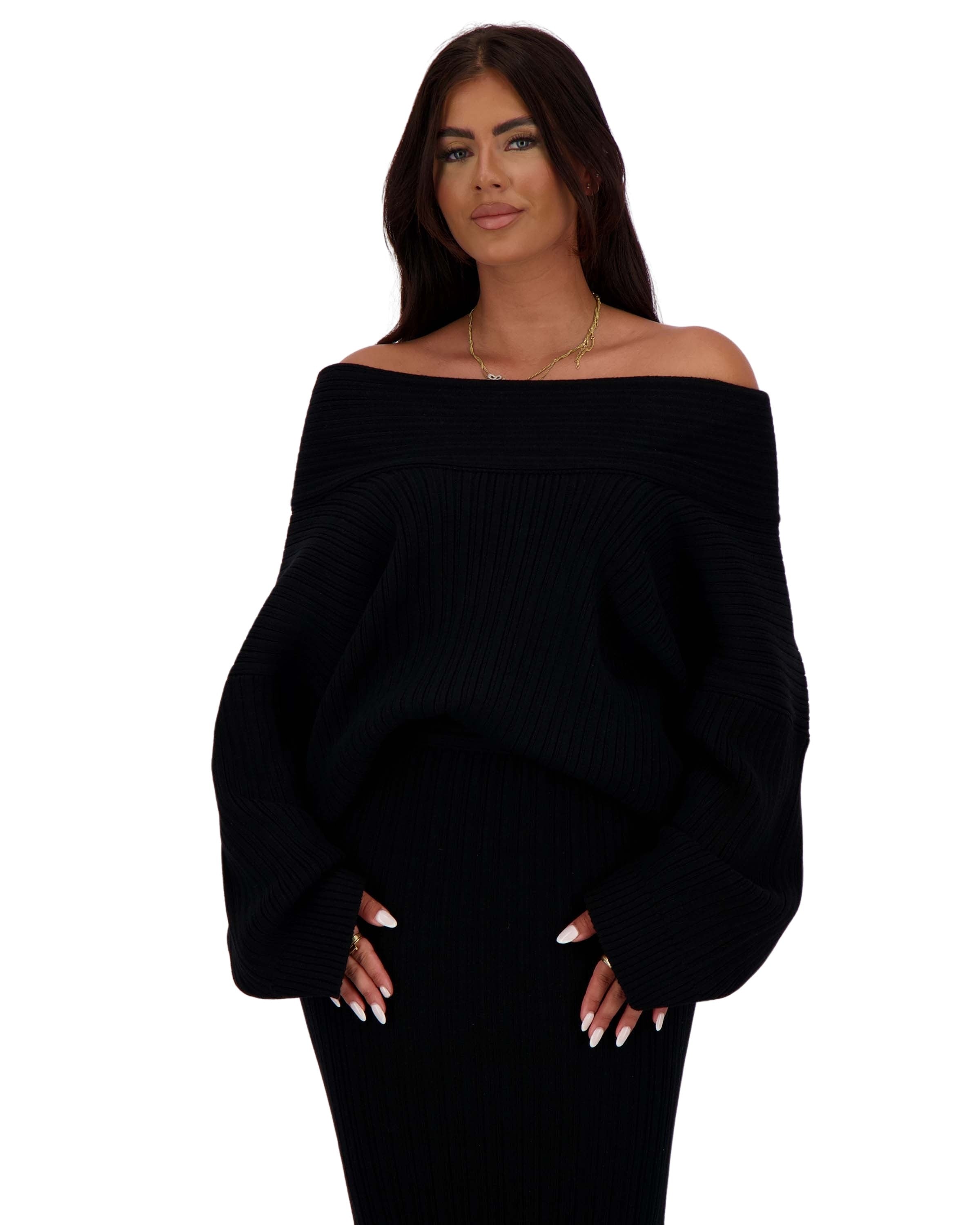 Kourtney Knit Sweater Black