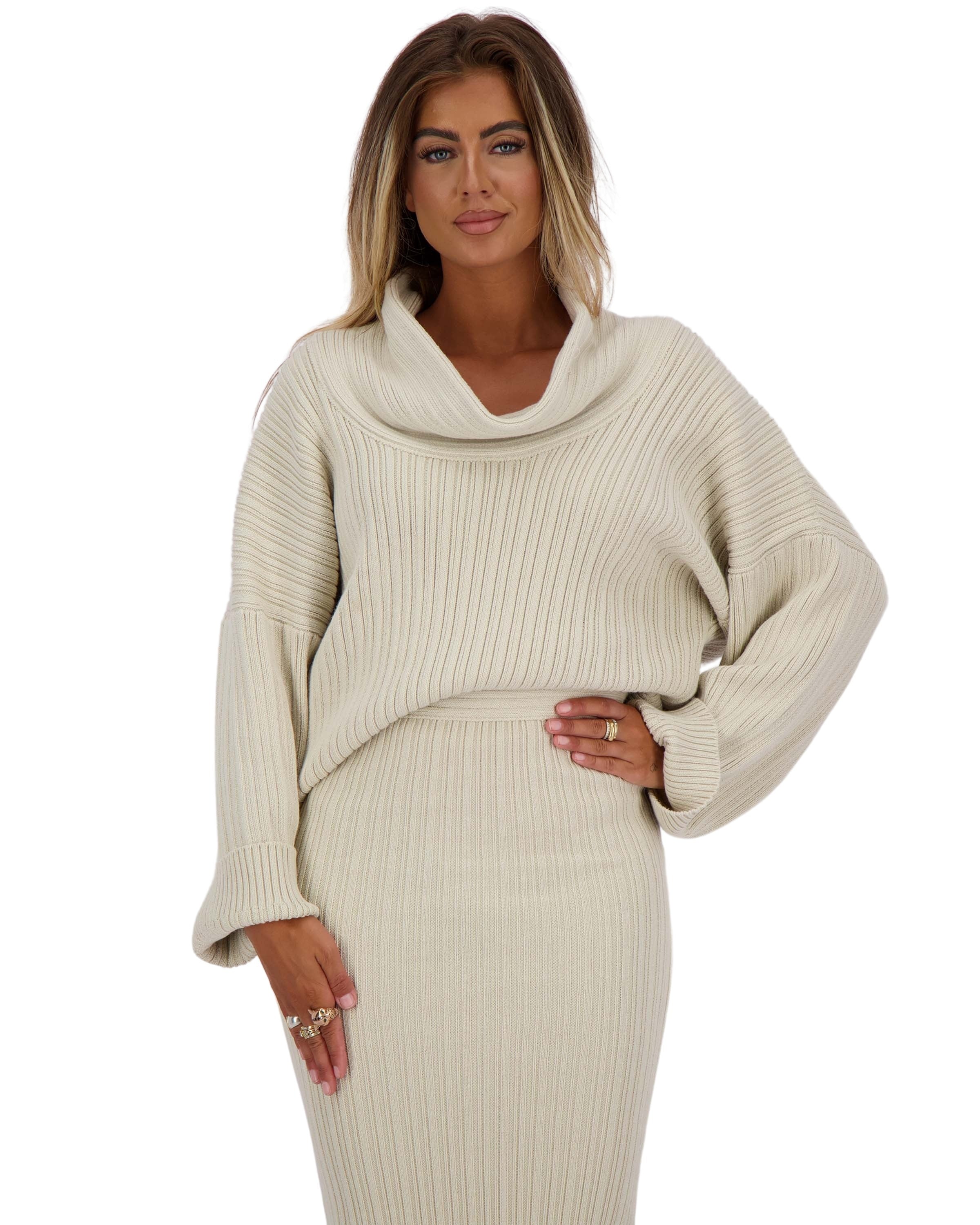 Kourtney Knit Sweater Creme