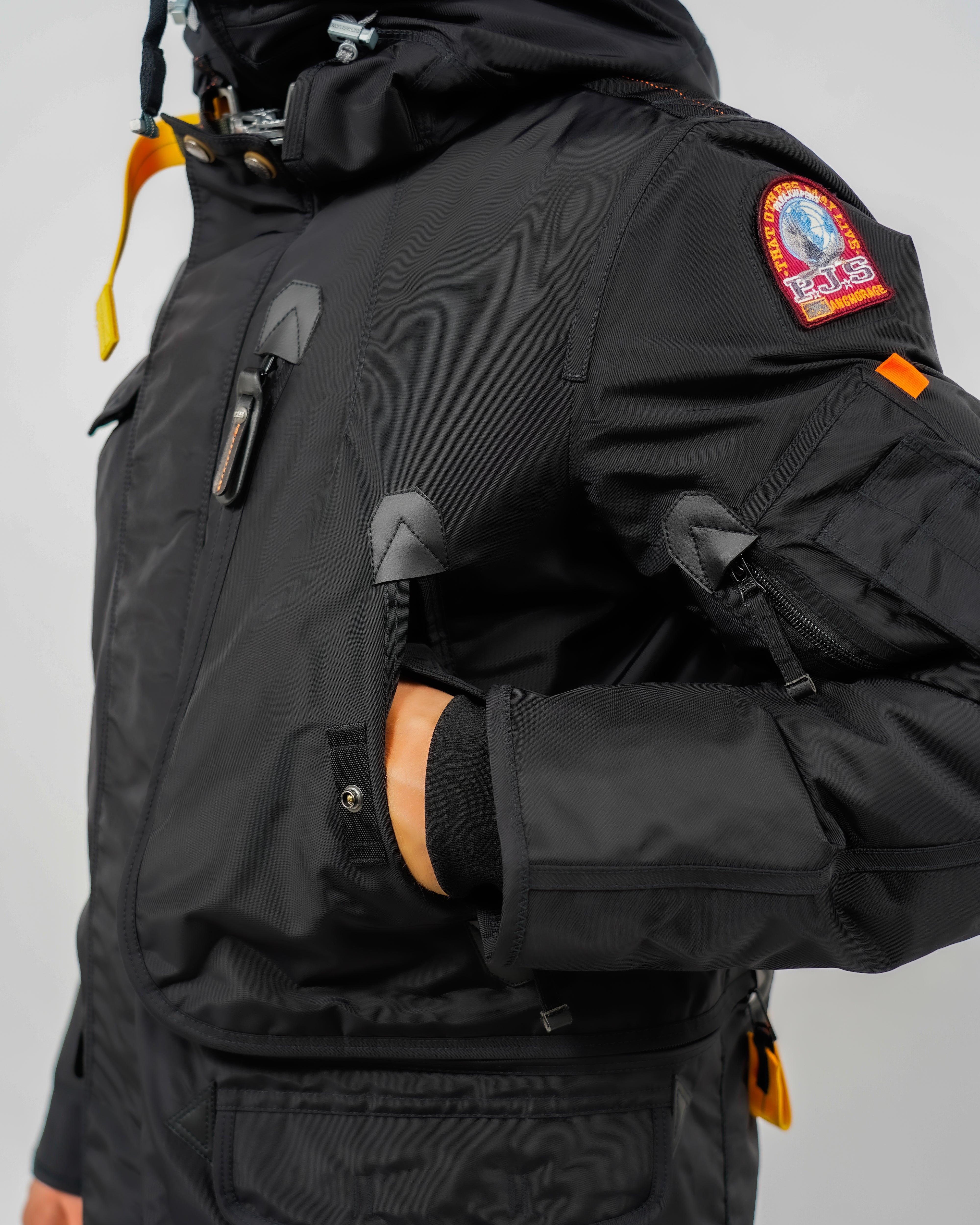 Right Hand Hooded Down Winterjas