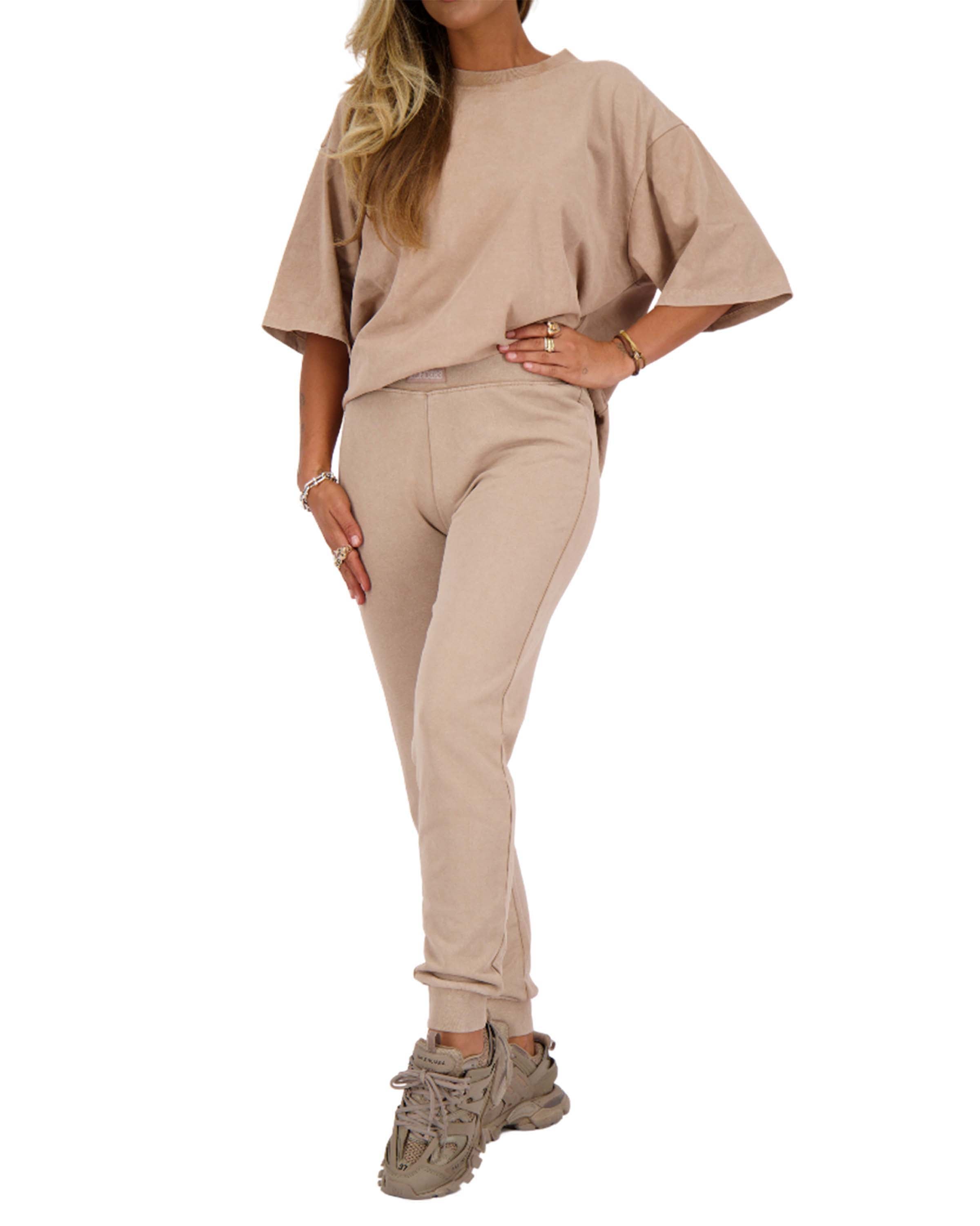 Jogger Vintage Wash Tight Fit Creme