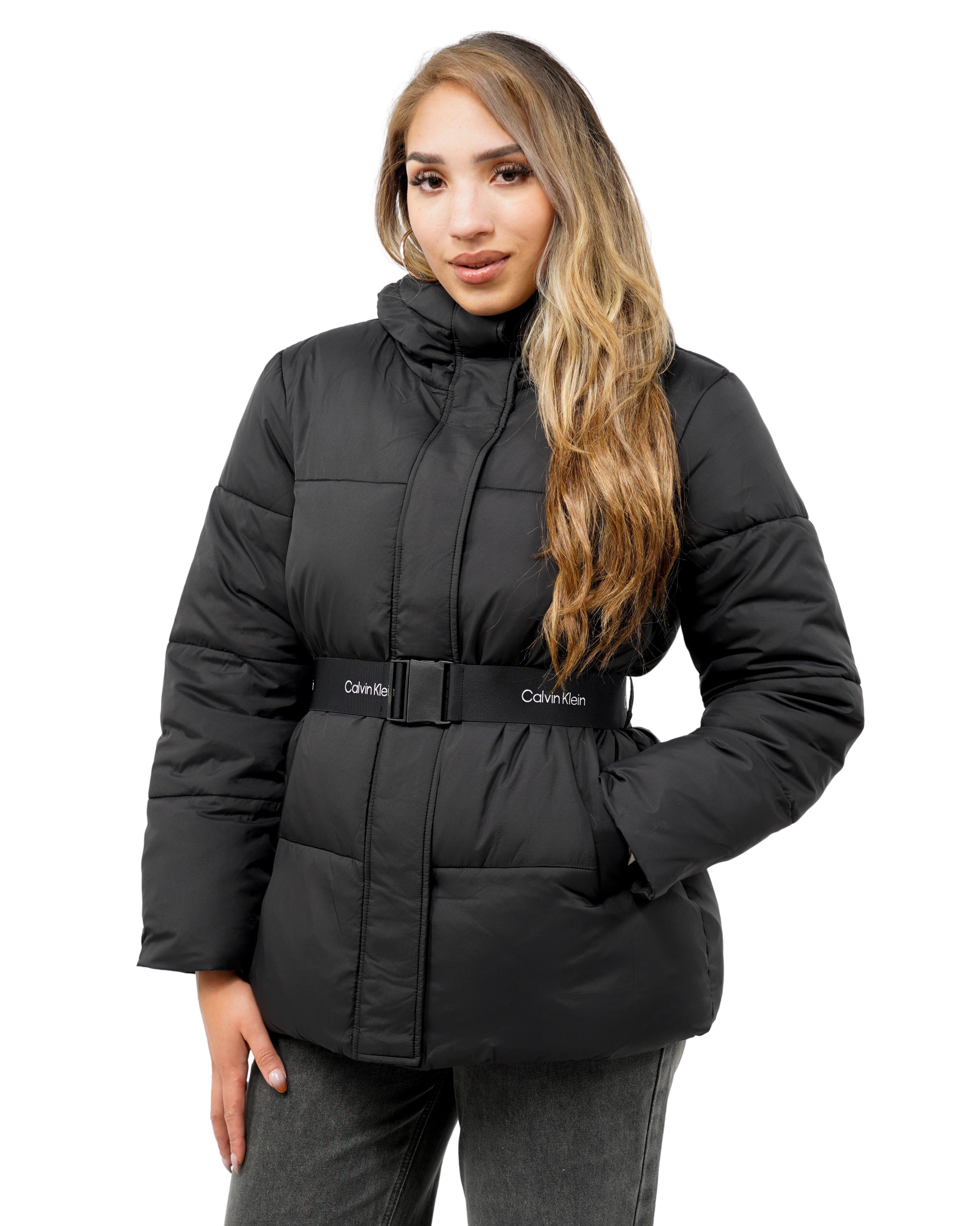 Logo Belt Short Puffer