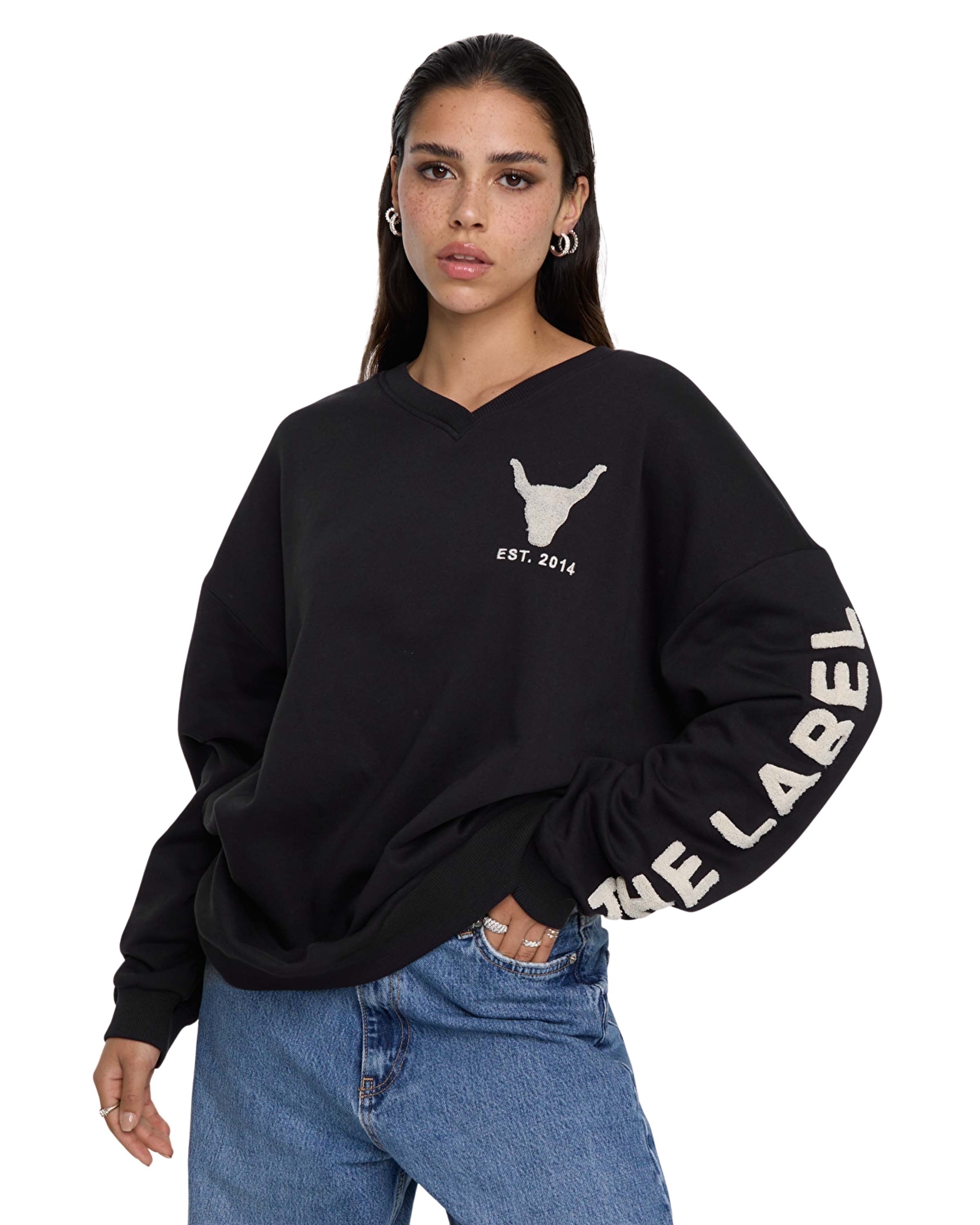 ladies knitted The Label sweater