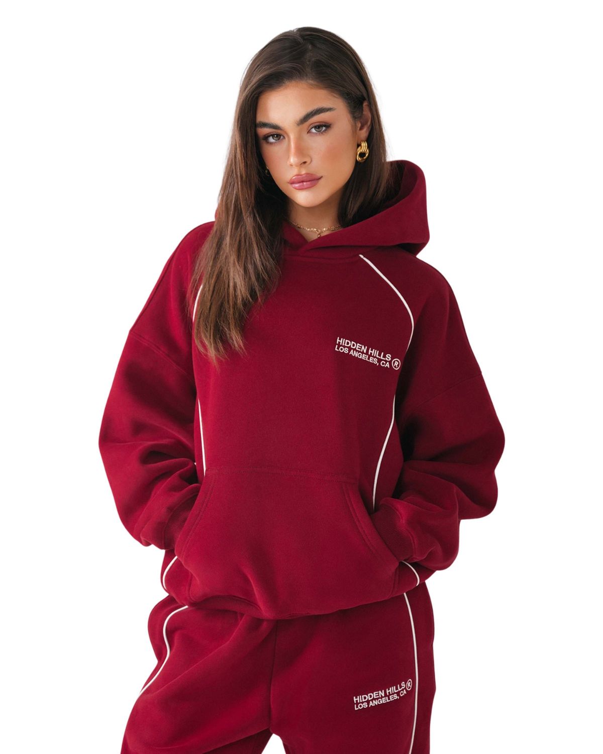 Tech Line Hoodie Burgundy