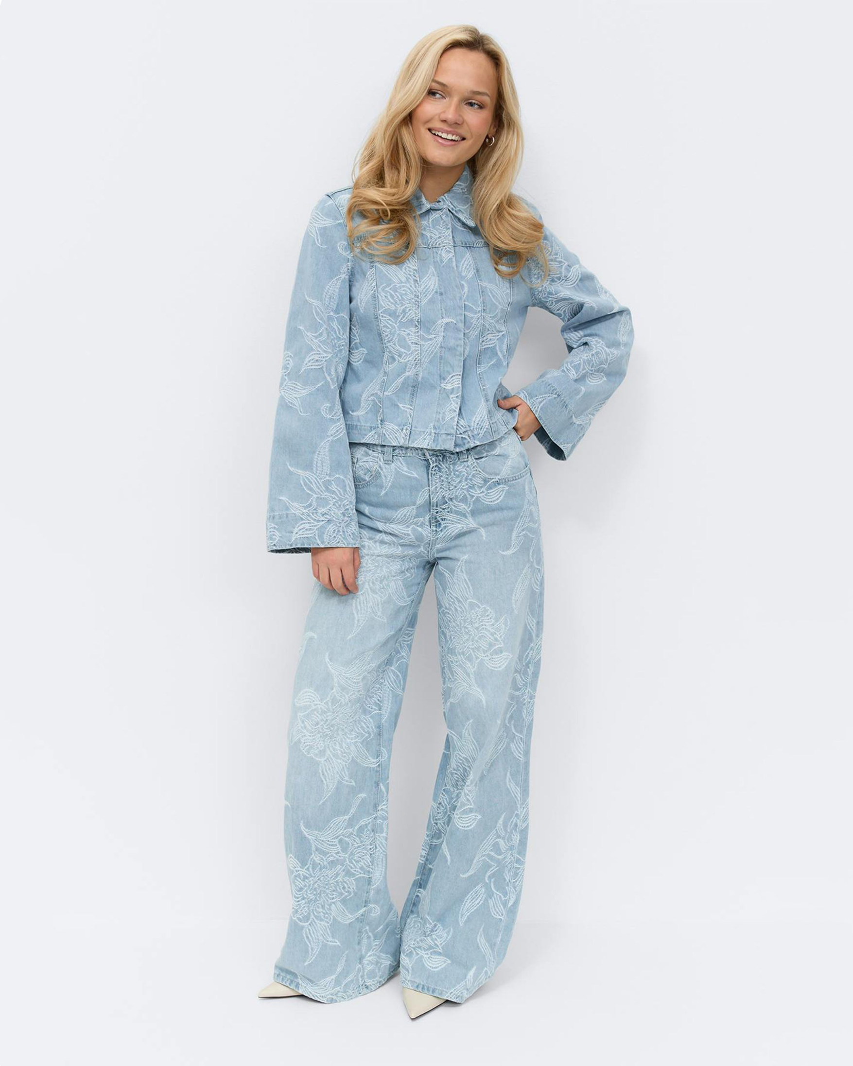Embroidery Spijkerjas + Embroidery Jeans Set
