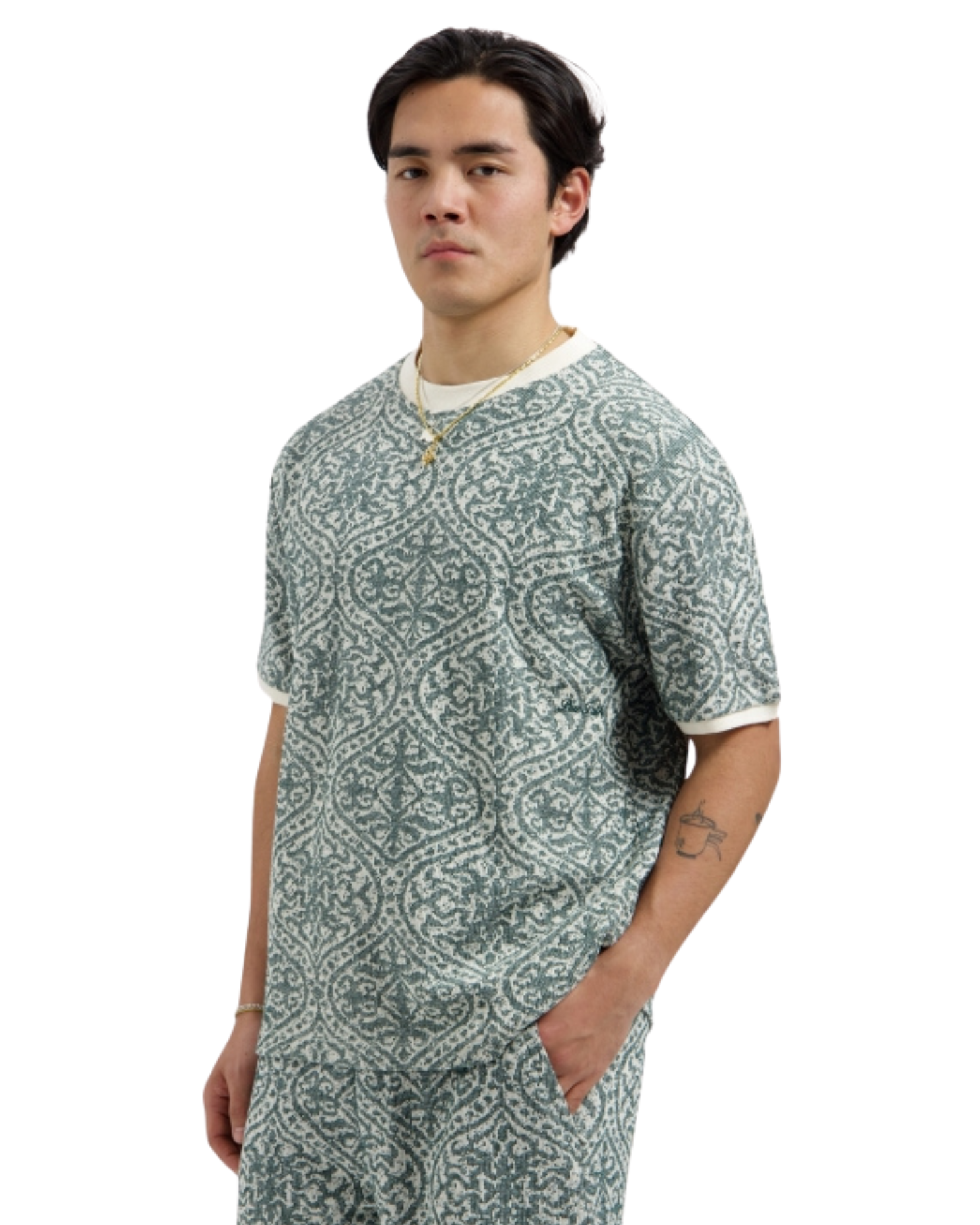 Jacquard Pattern T-shirt