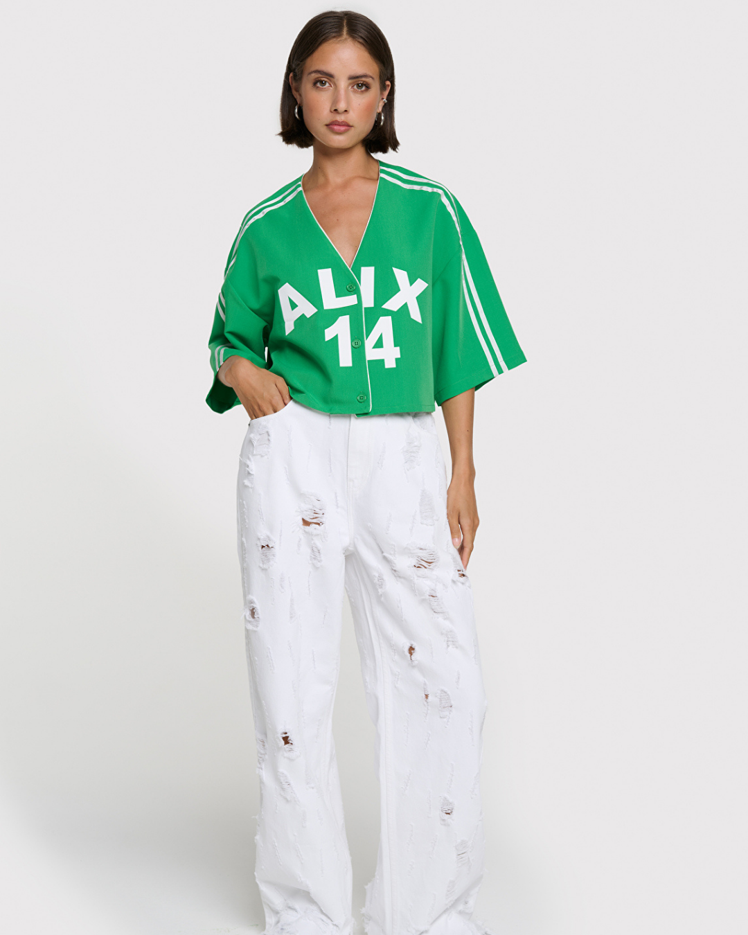 Cropped Baseball Shirt