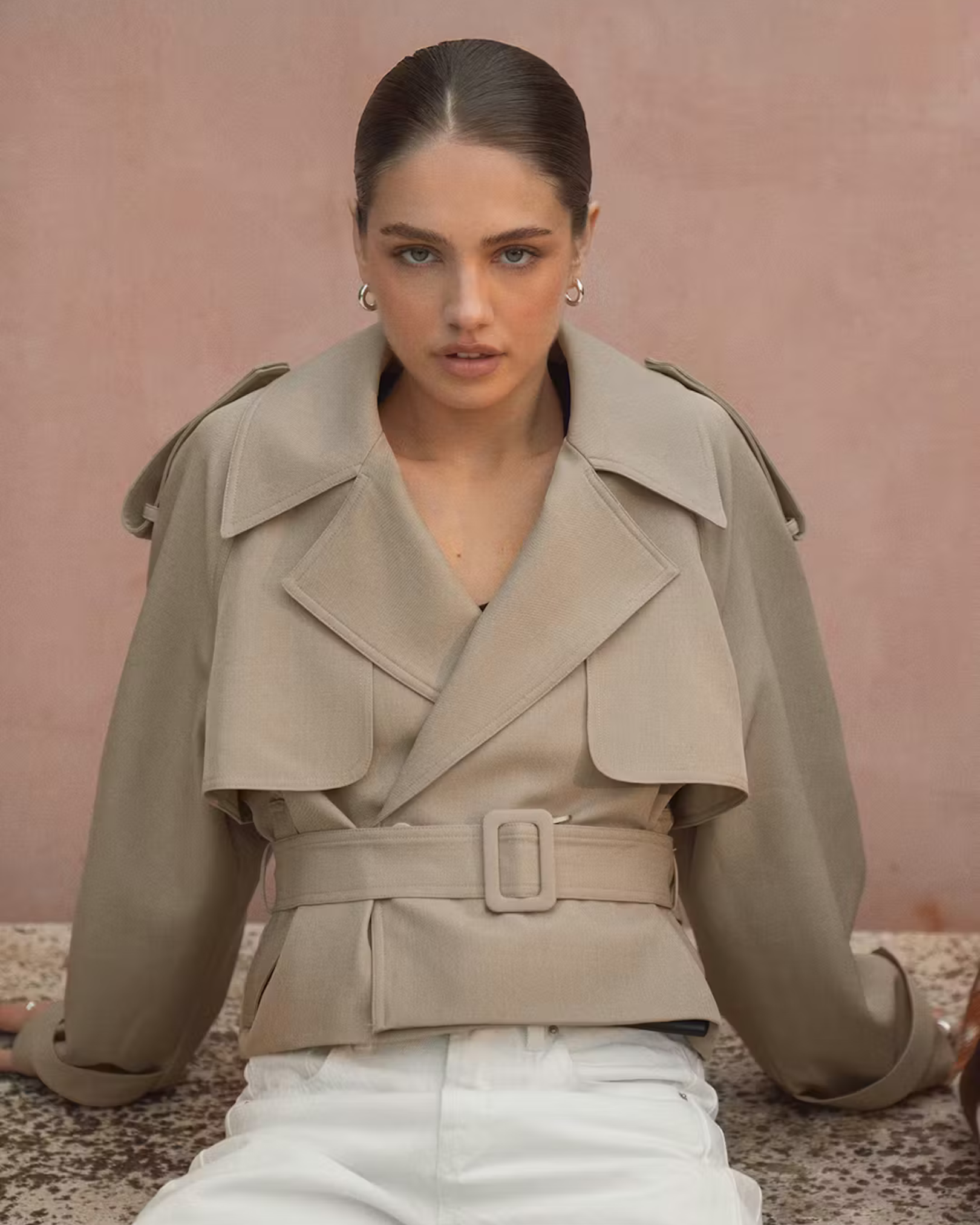 Short Belted Trenchcoat