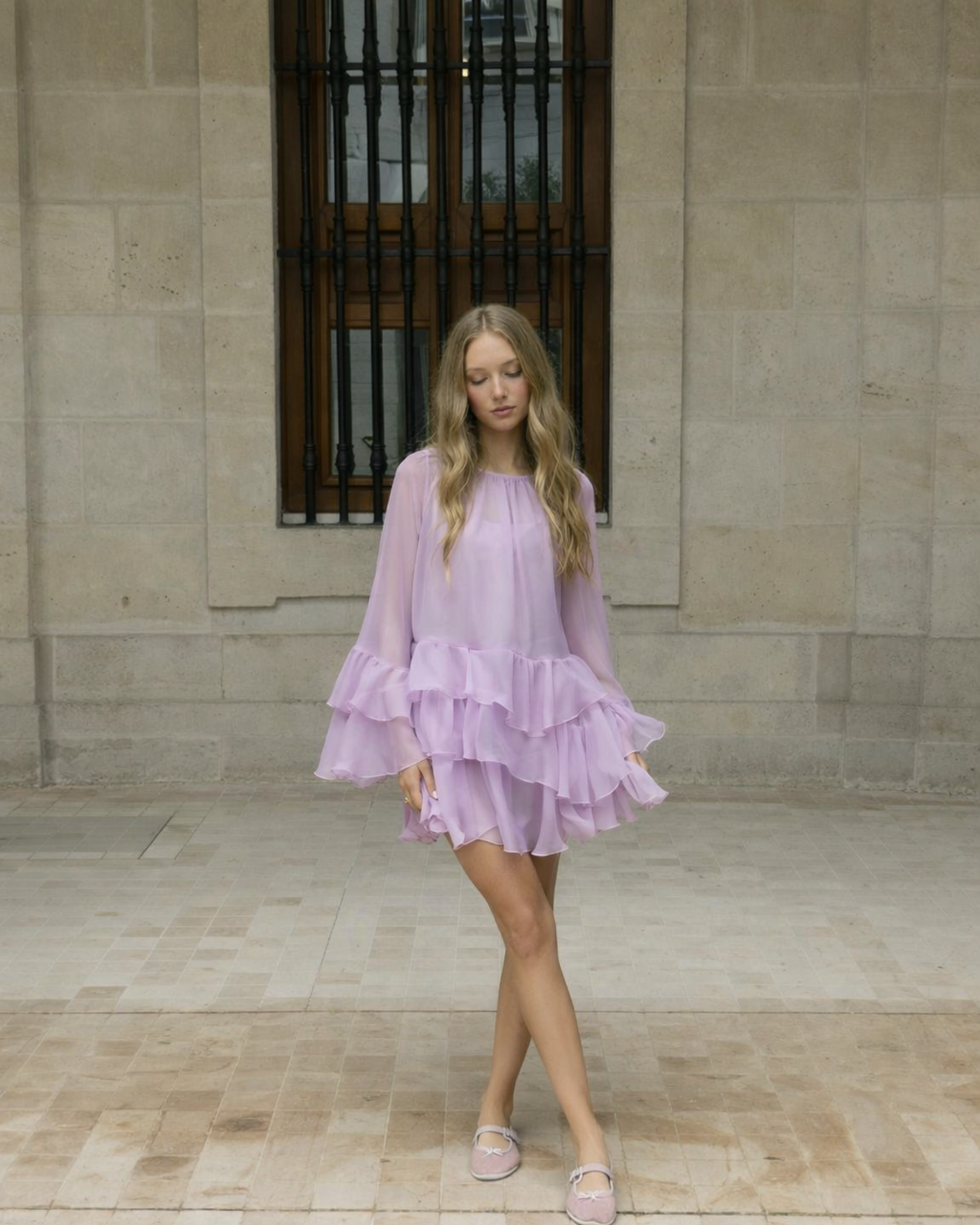 Flowy Frill Jurk