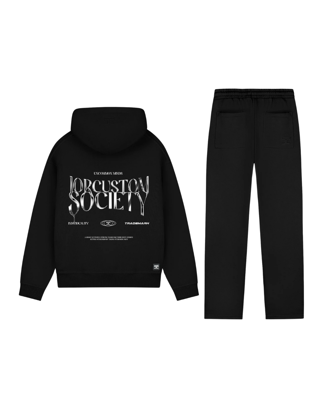 UncommonMinds Fleece Oversized Hoodie + Artist Fleece Straight Fit Joggingbroek Set