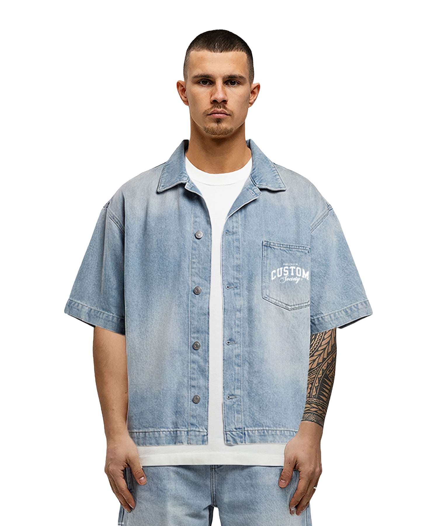 Custom Society Denim Short Sleeve Jacket