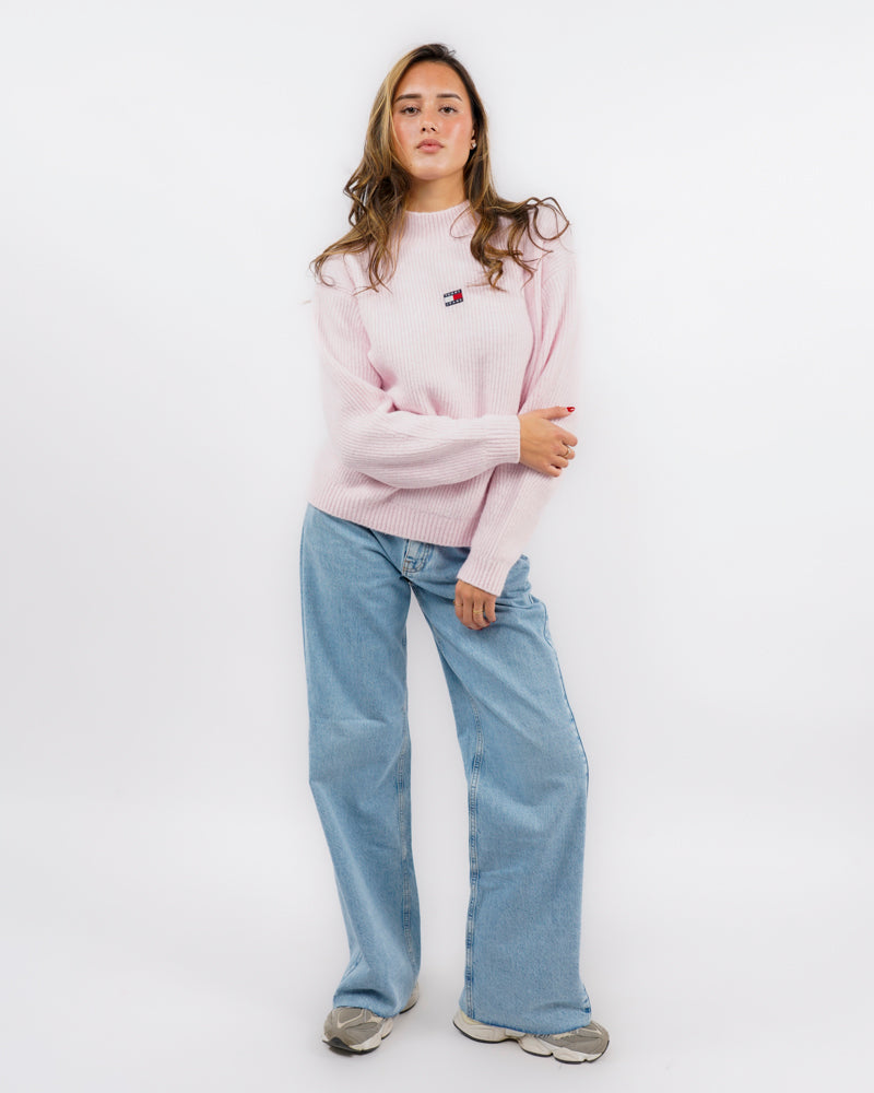 Mockneck Badge Sweater