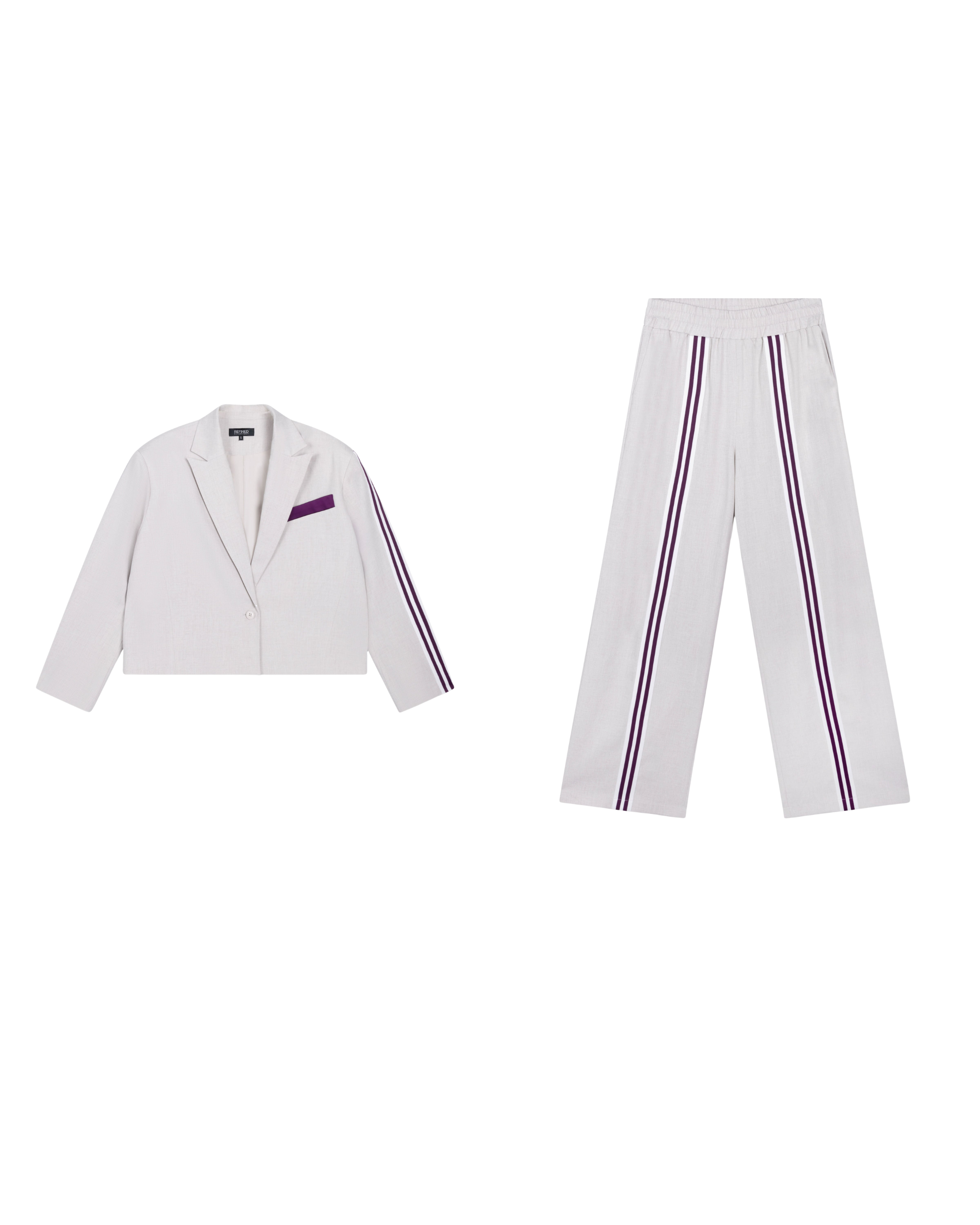 Oversized Cropped Jackie Blazer + High Waist Relaxed Tyra Pantalon Set