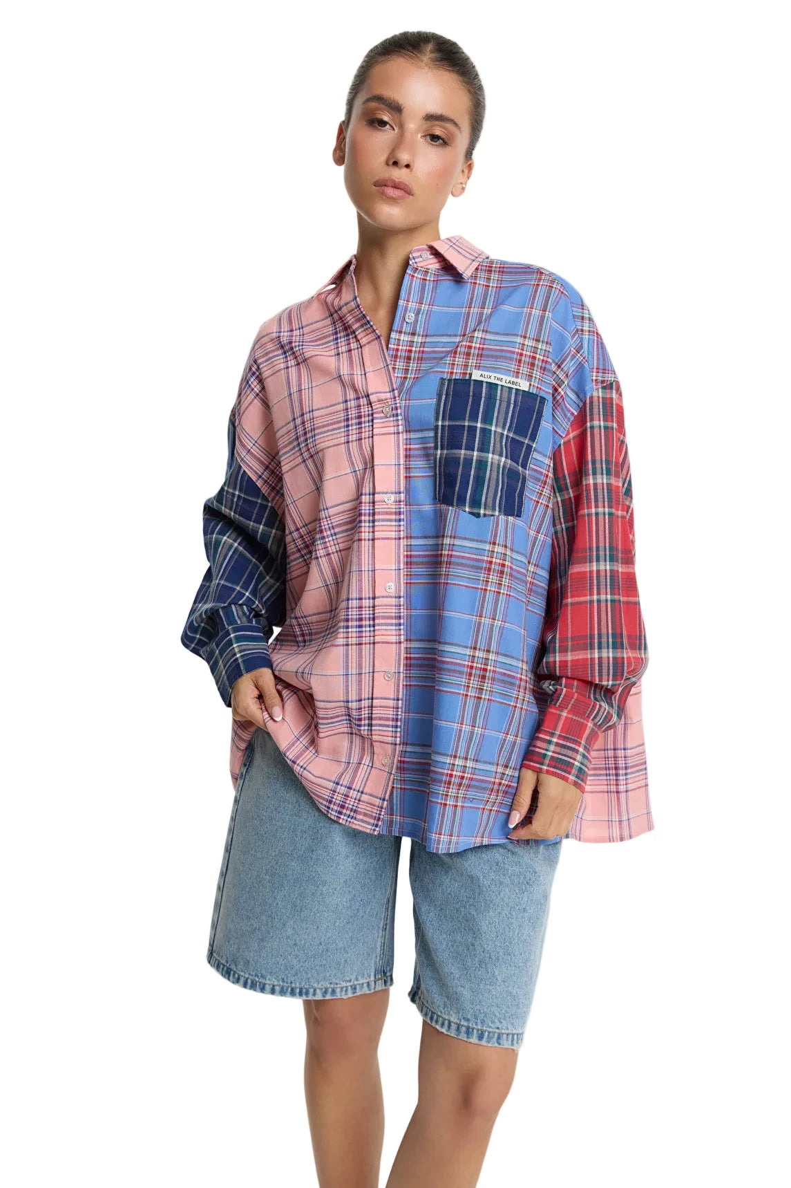 Check Mix Blouse