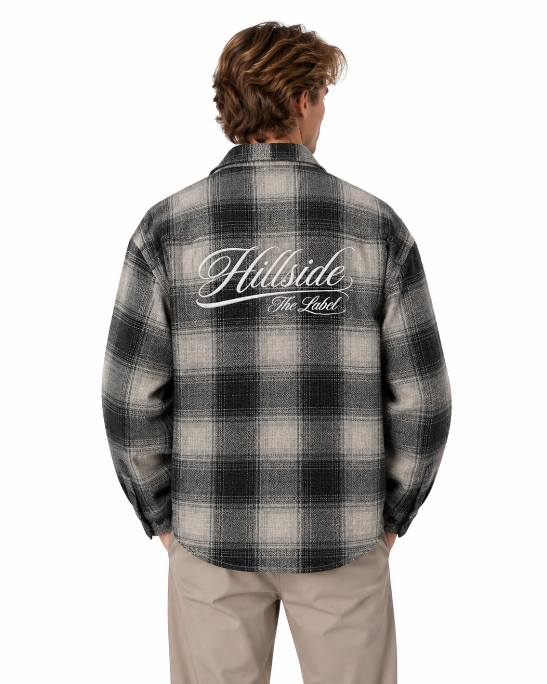 Cursive Check Flannel Blouse Pre Order