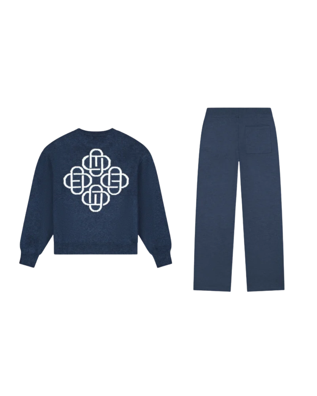 Fluffy Knit Set Navy