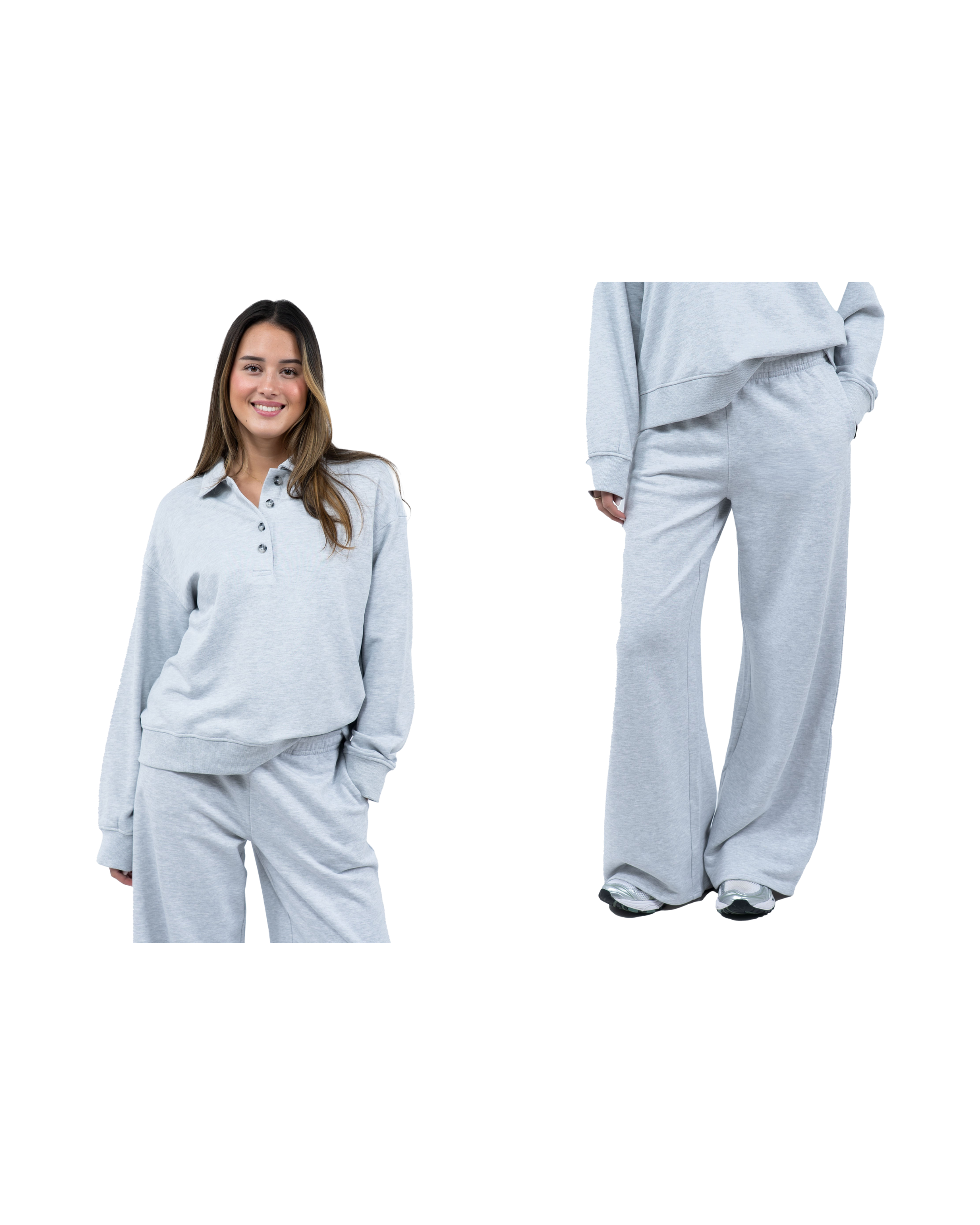 Collar Sweater + Wide Joggingbroek Set