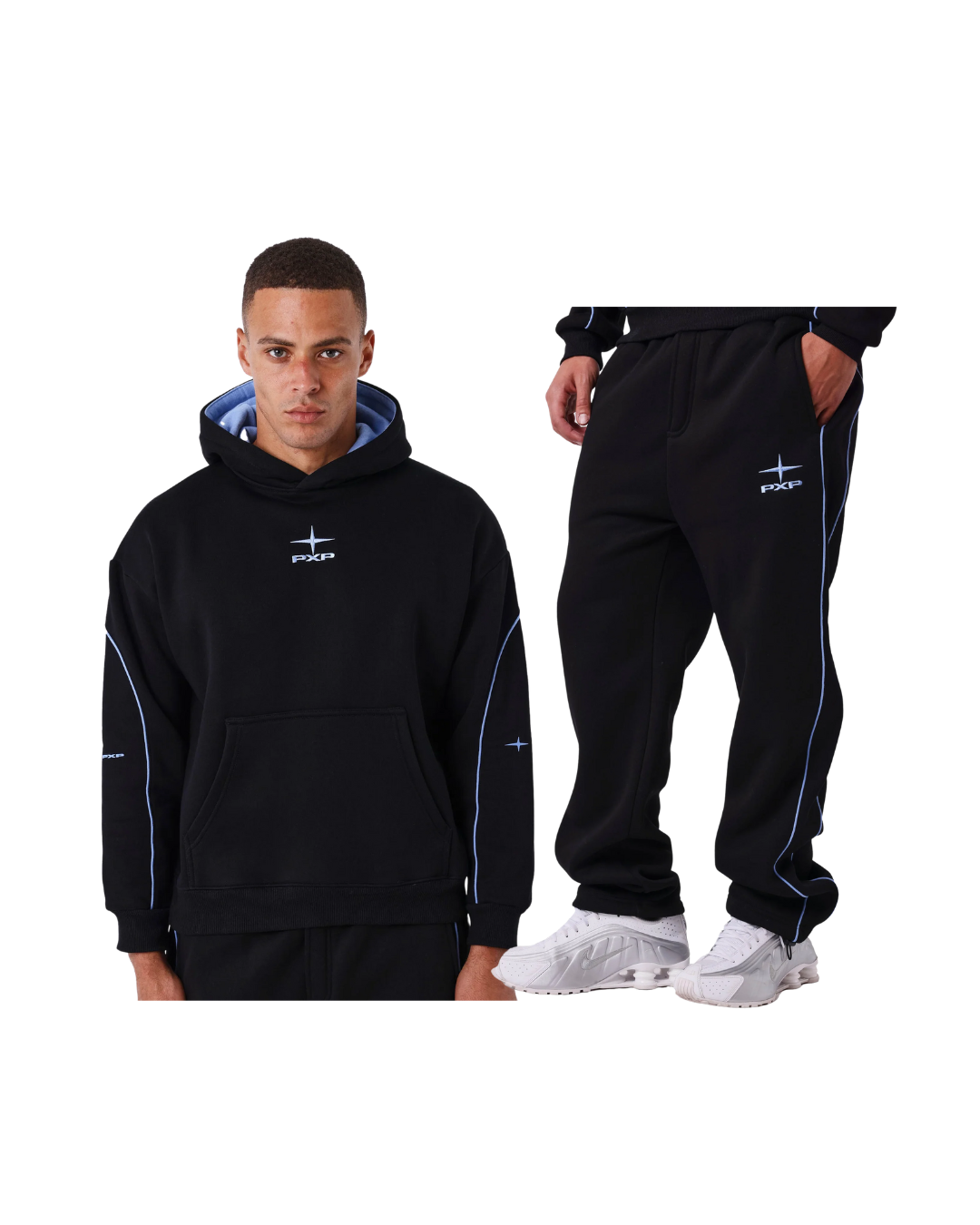 Jogging Set Zwart/Blauw