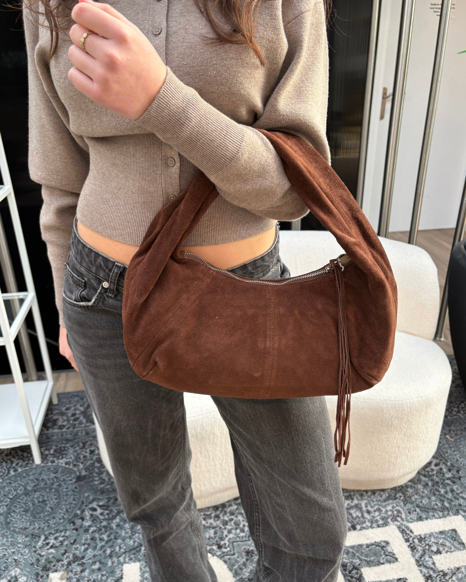 Small Alma Suede Tas