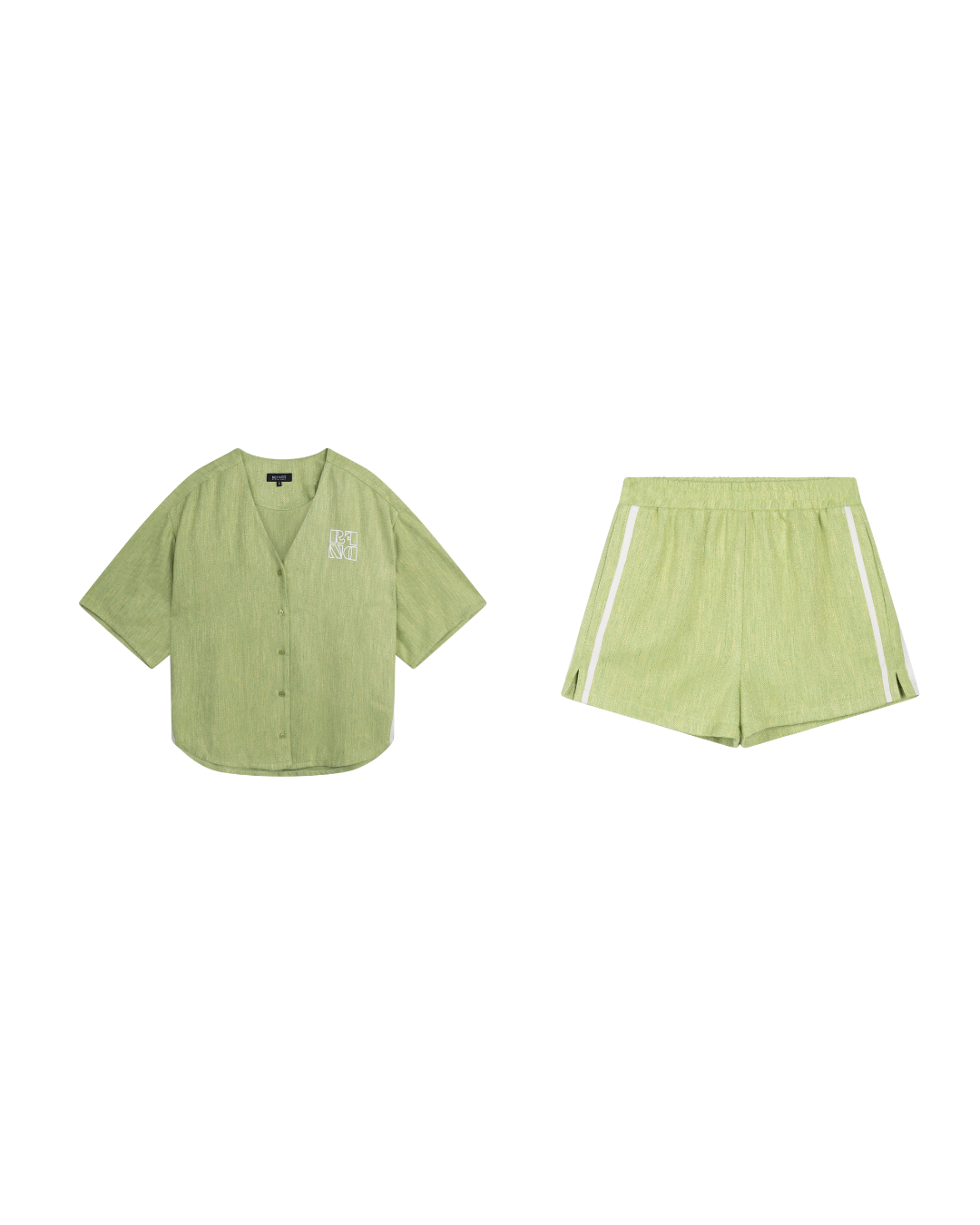 Oversized Baseball Bennie T-Shirt + Relaxed Stripe Dolly Short Set