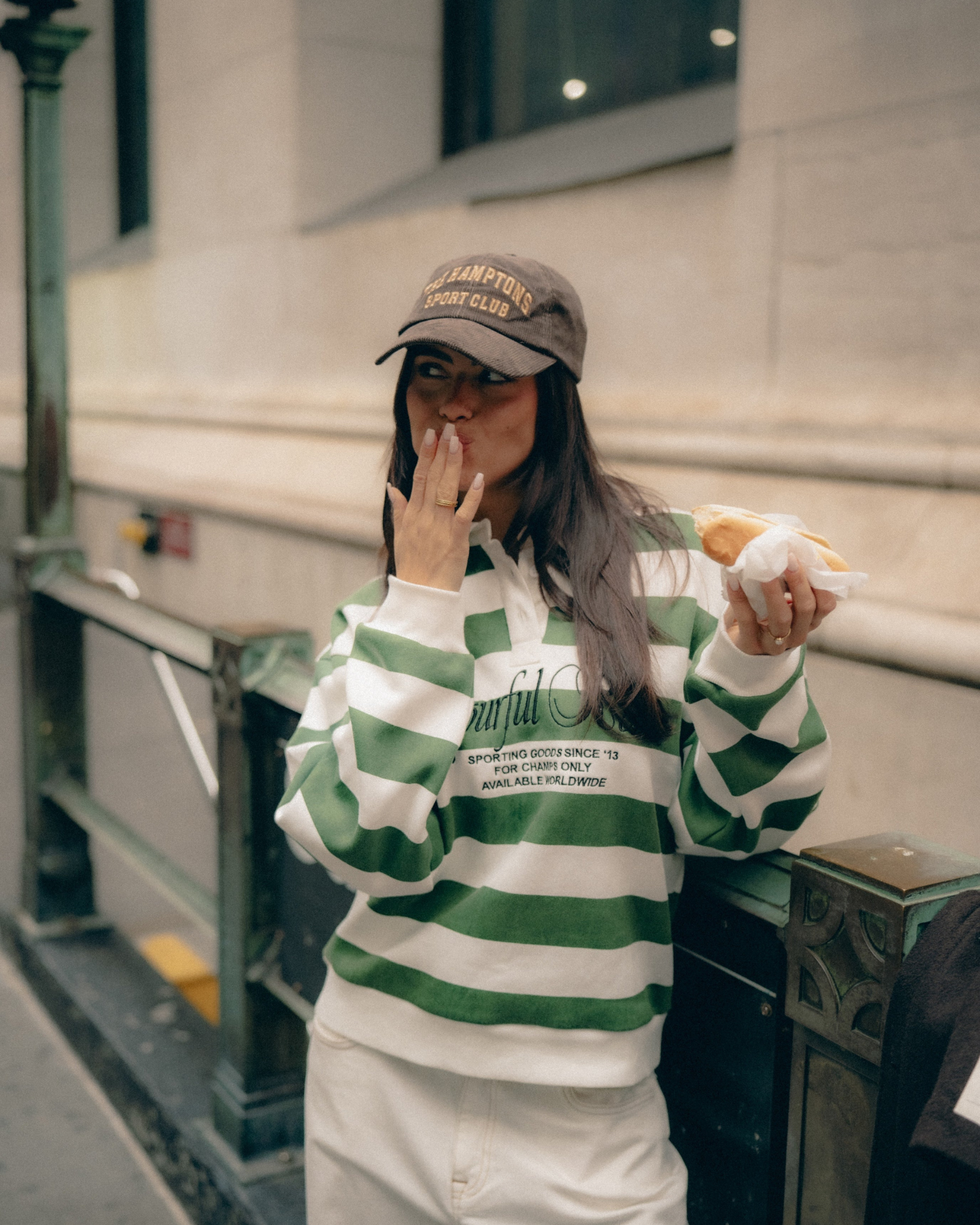 Polo Striped Dropped Shoulder Sweater