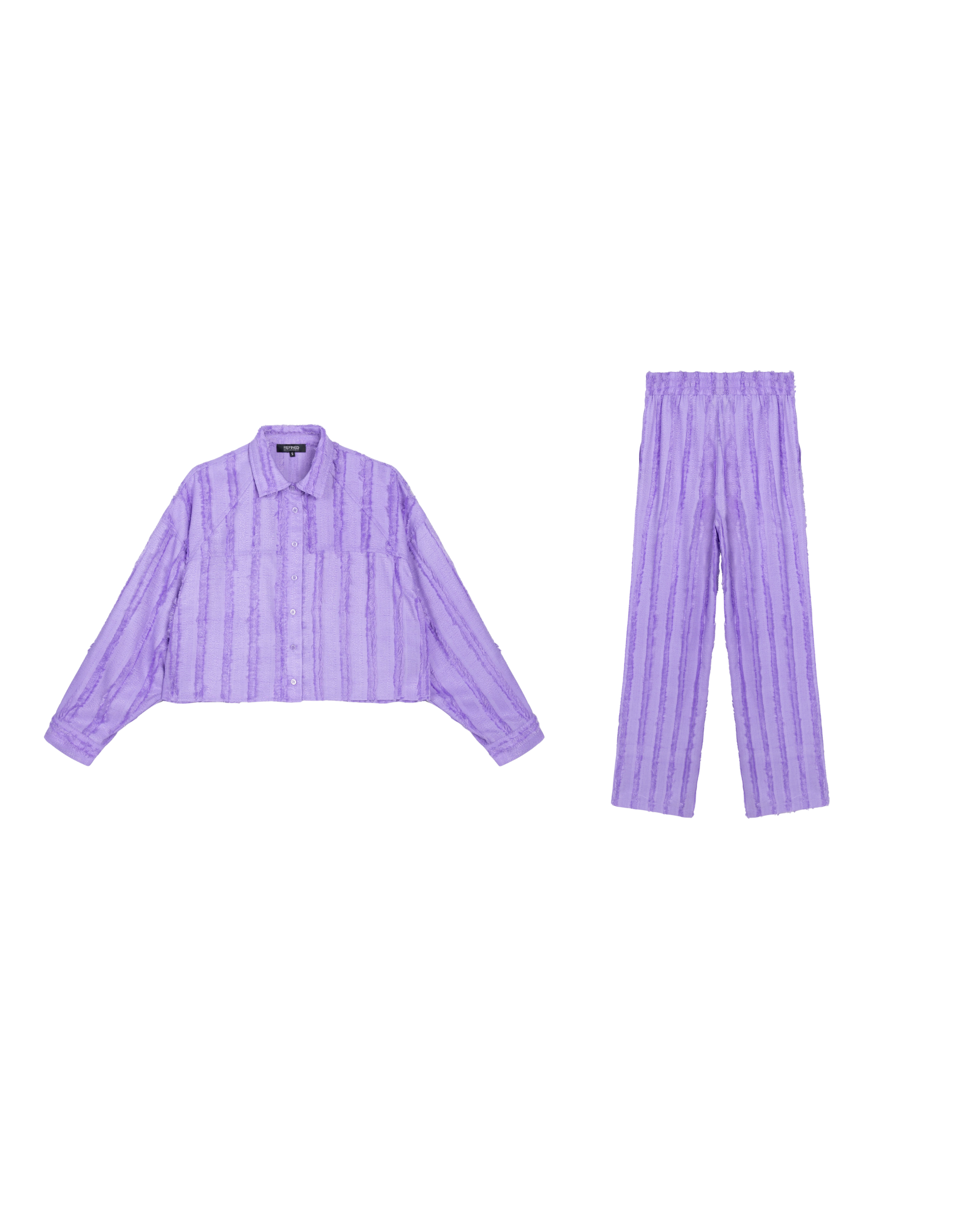 Oversized Cropped Saden Blouse + Relaxed Nova Pantalon Set