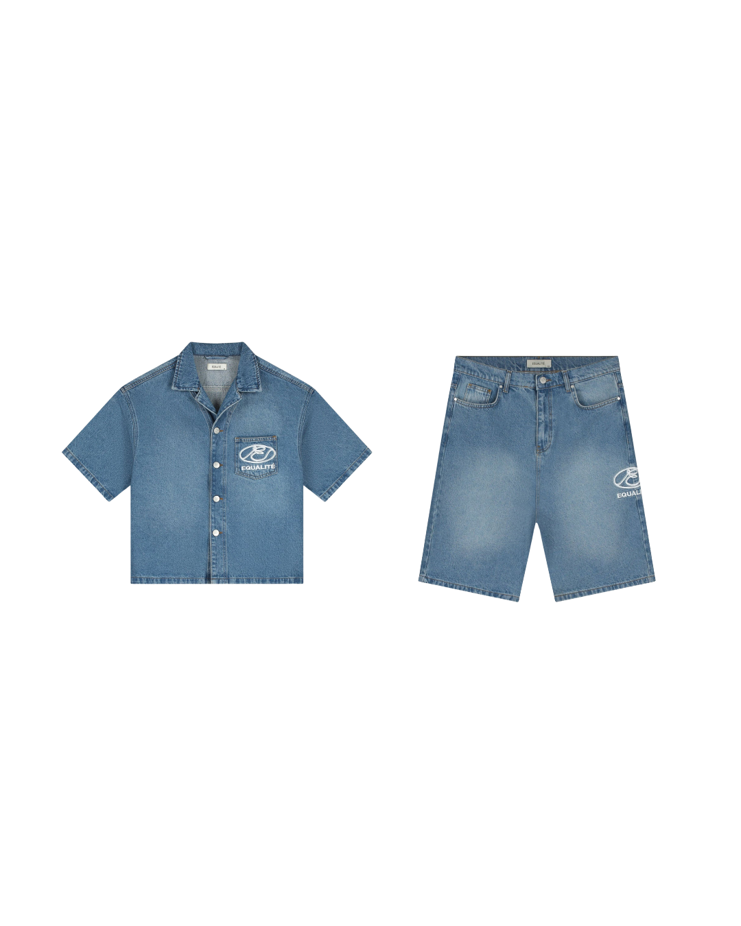 Arid Denim Boxy Shirt + Arid Denim Short