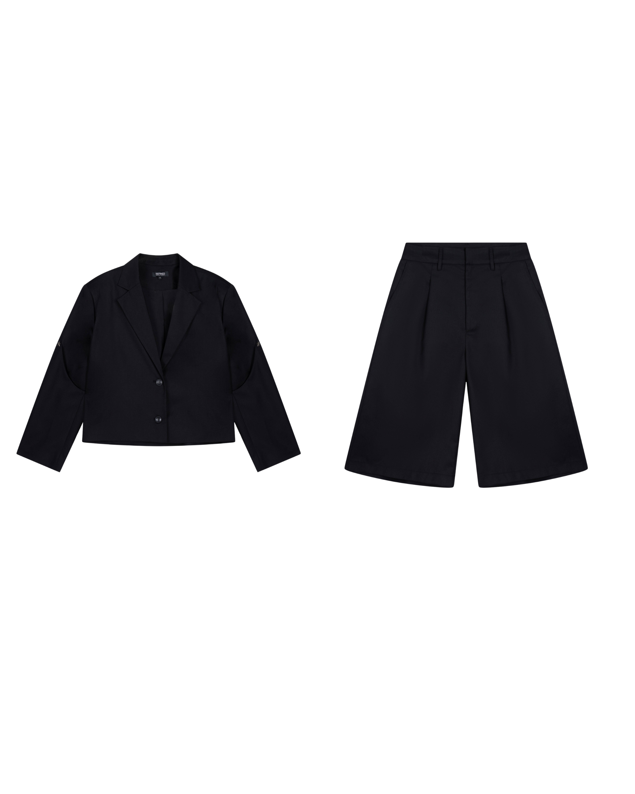 Oversized Star Cropped Blazer + Jort Jayjay Pantalon Set