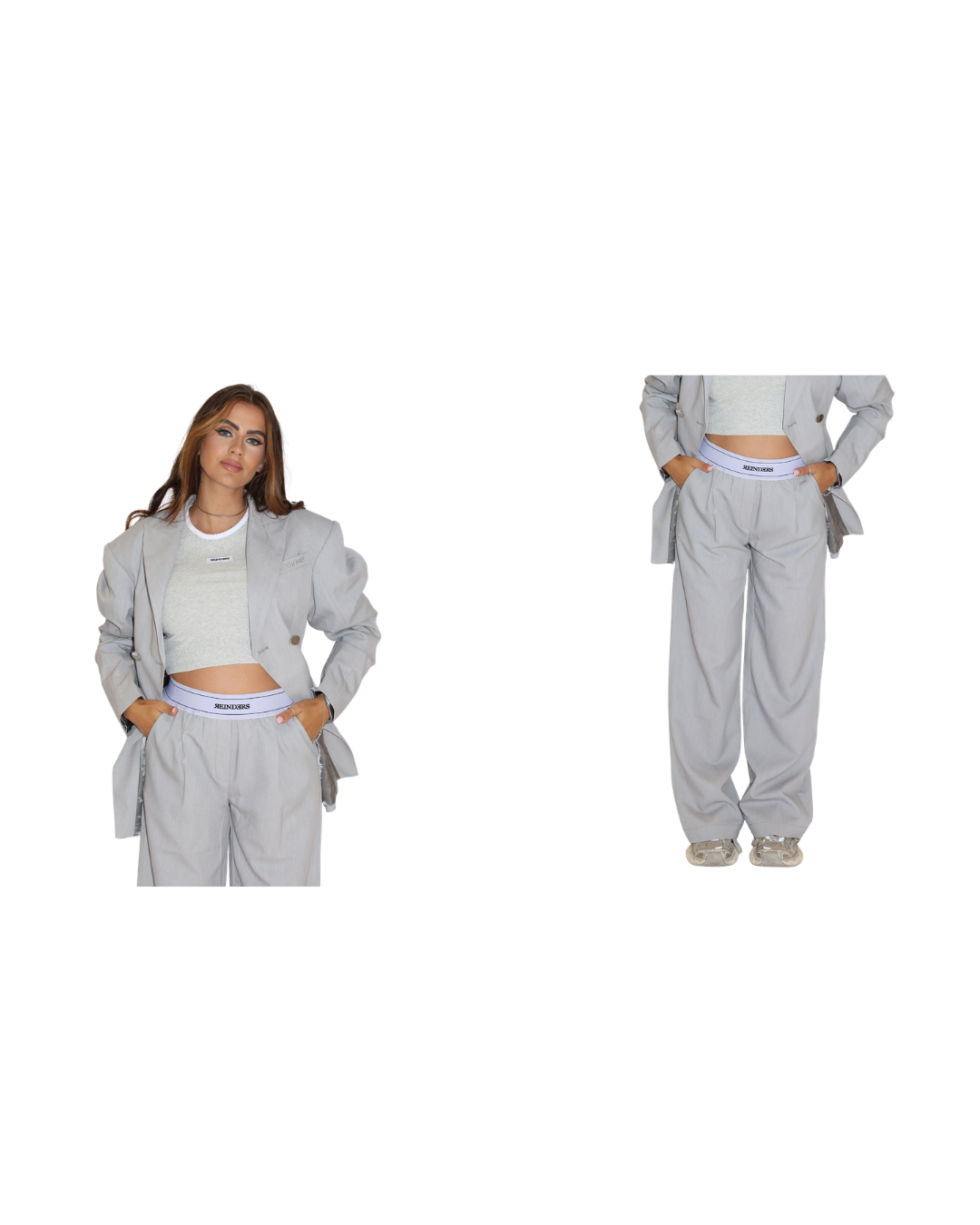 Taylor Balazer + Indi Broek Set Grijs
