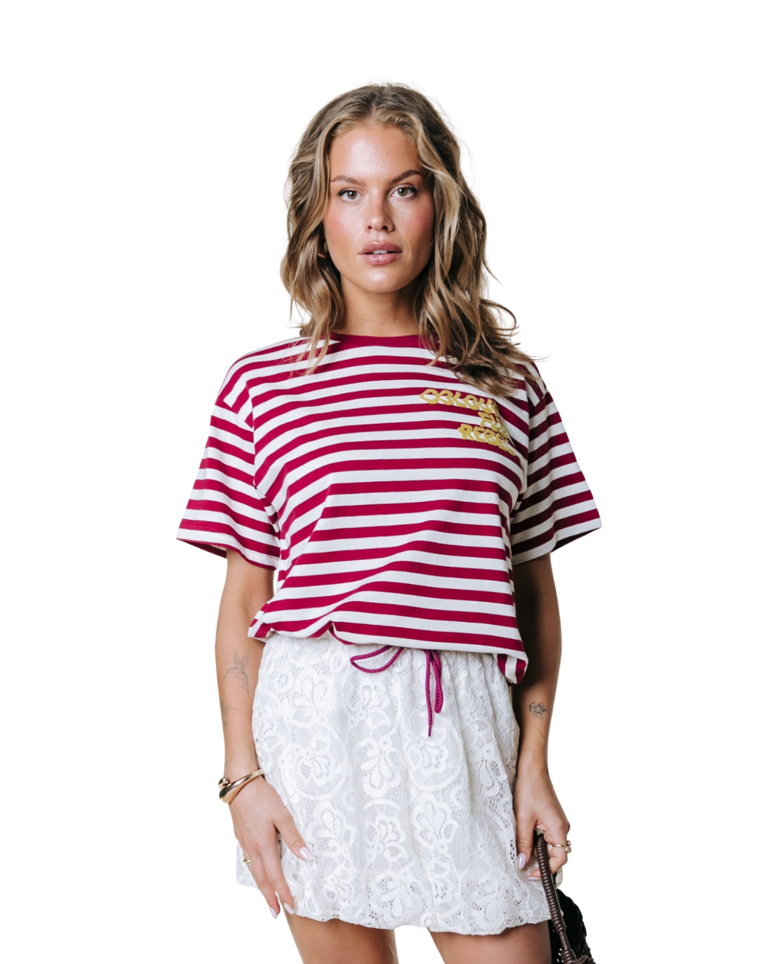 Puff Logo Stripe Loosefit T-Shirt