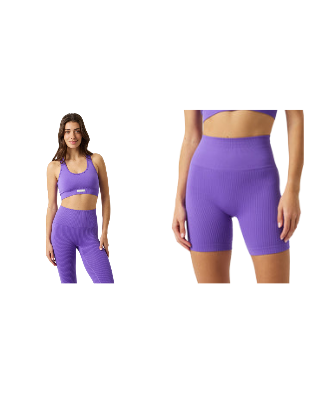 Studio Seamless Low Sports Bralette + Studio Seamless Ribbed Short Set