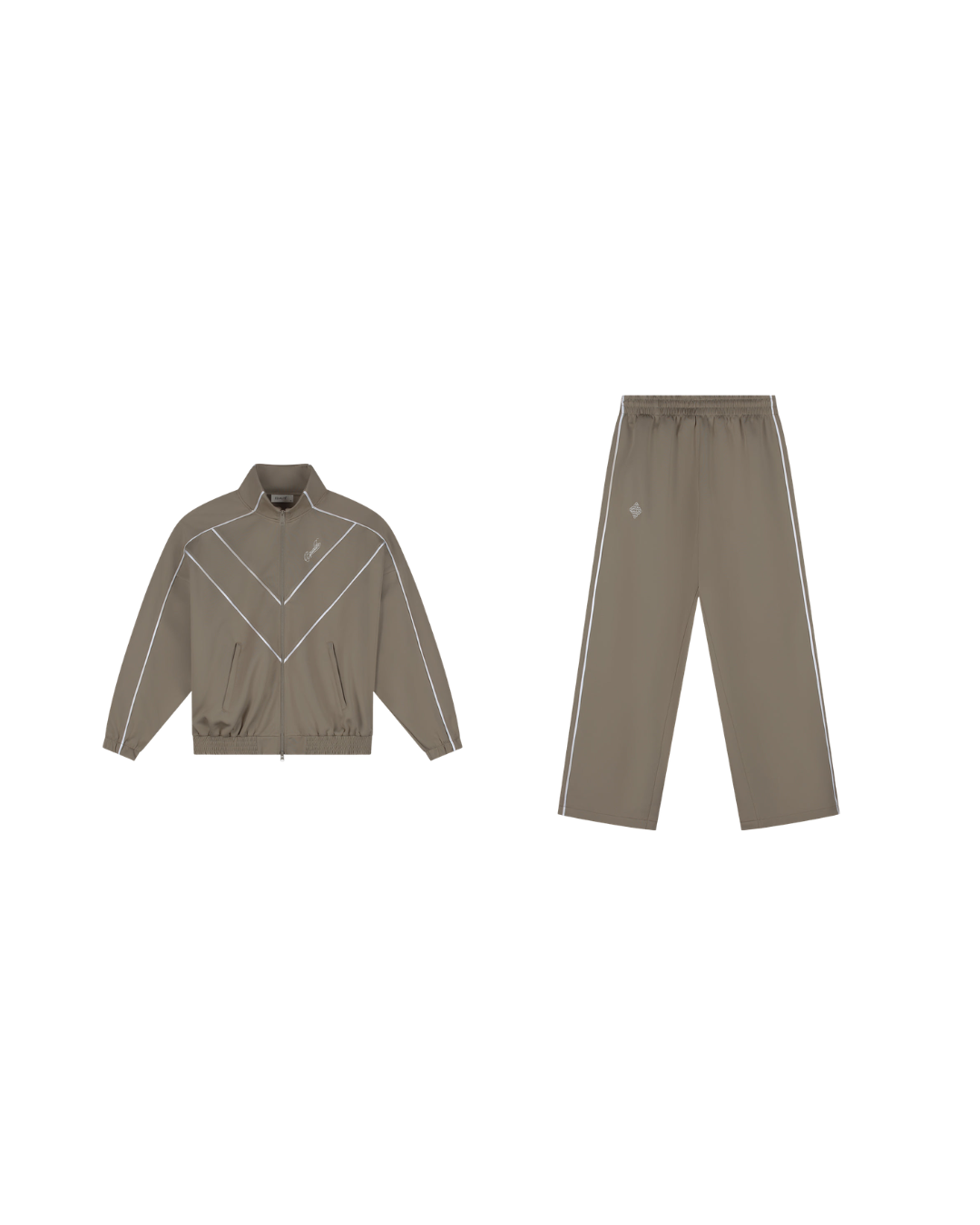 Clement Track Jacket + Clement Track Pants Set Beige