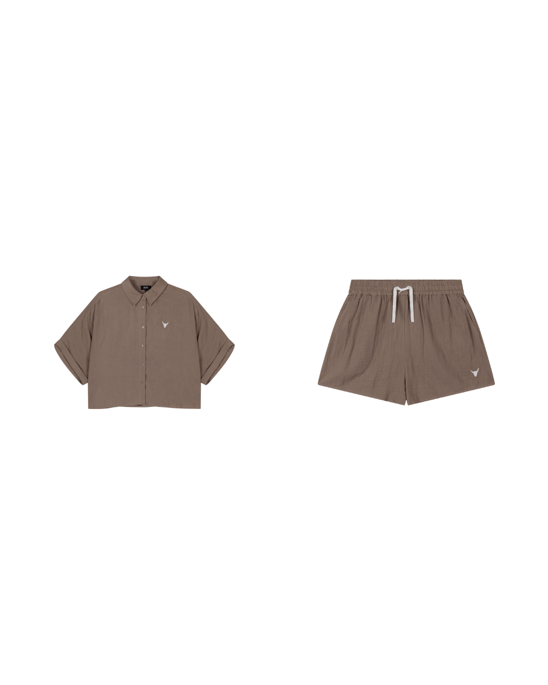 Oversized Crinkle Blouse + Crinkle Shorts Set
