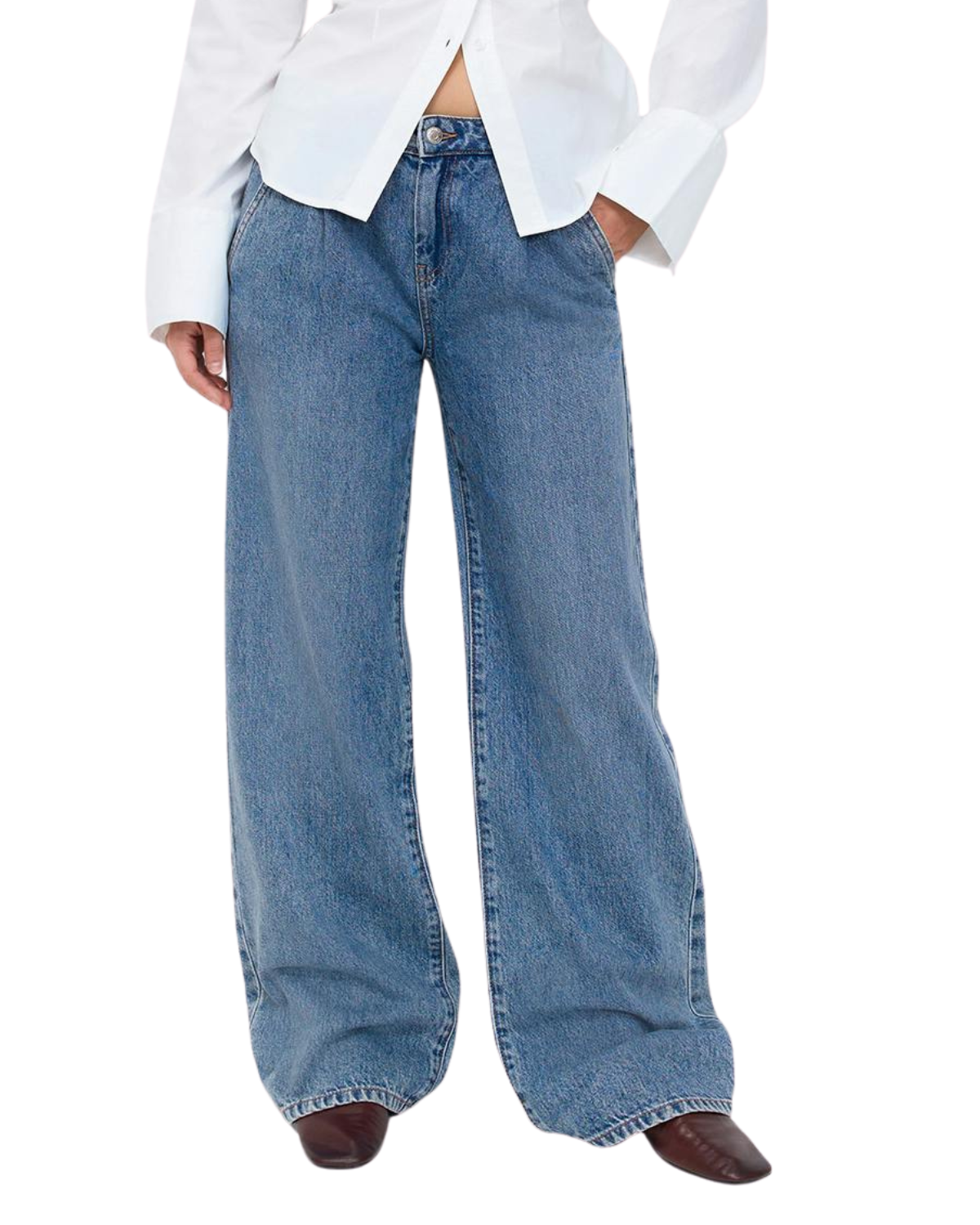 Pleated Slouchy Jeans