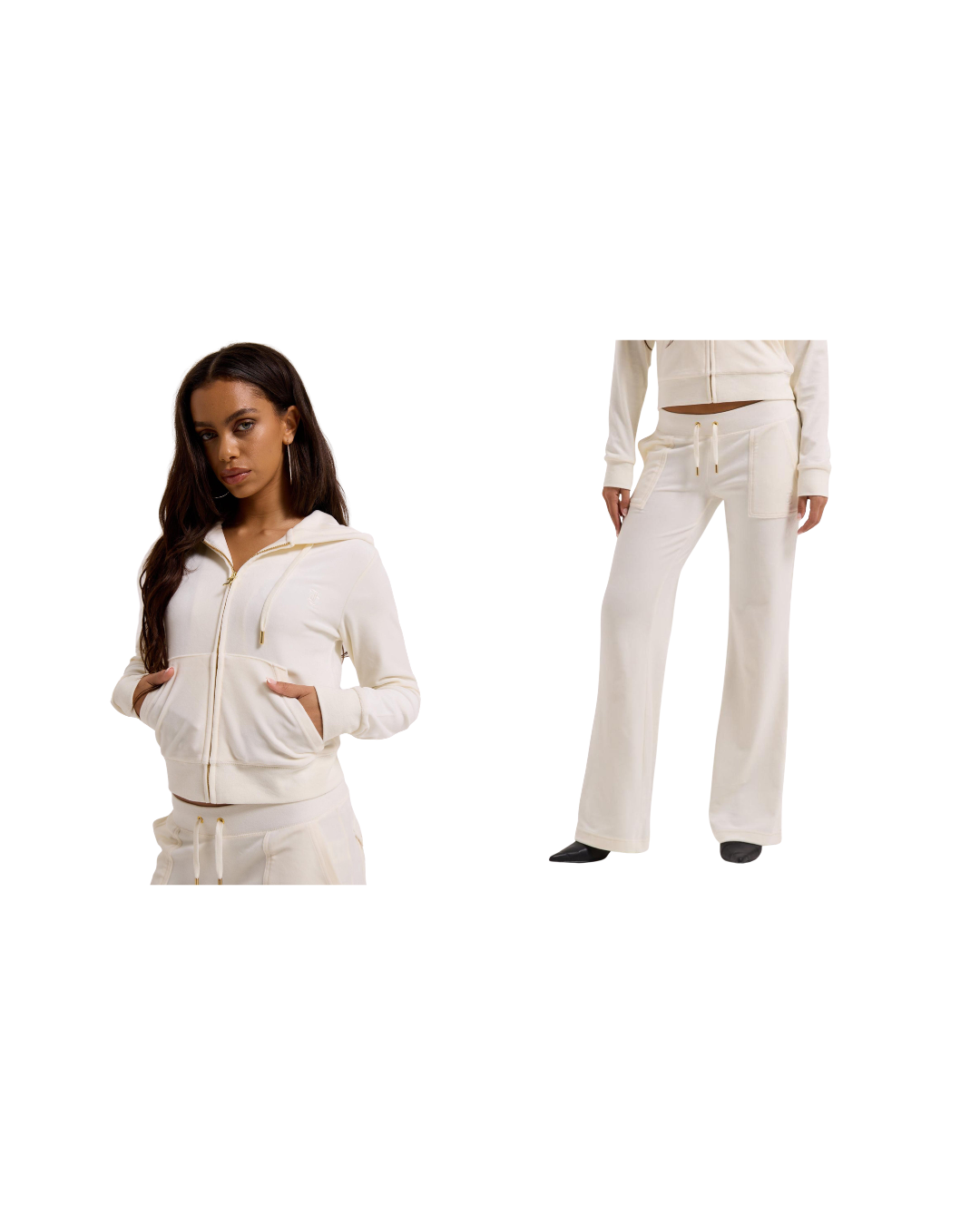 Robertson Hoodie + Del Ray Joggingbroek - wit - set