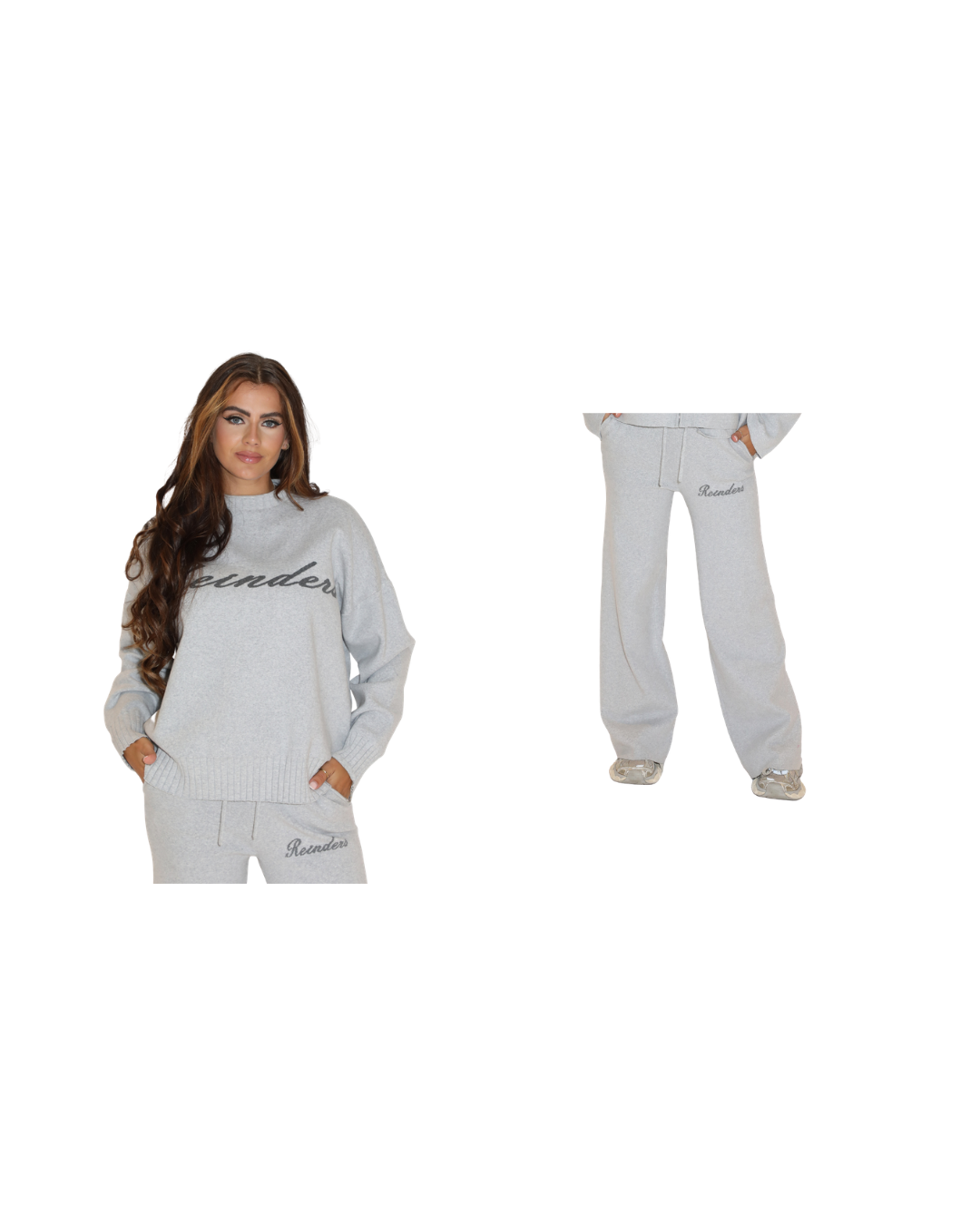 Lounge Sweater + Lounge Broek Set Grijs