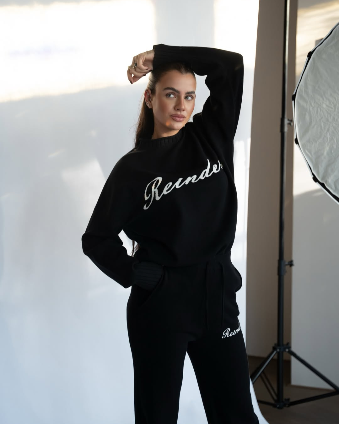 Lounge Sweater + Lounge Broek Set Zwart