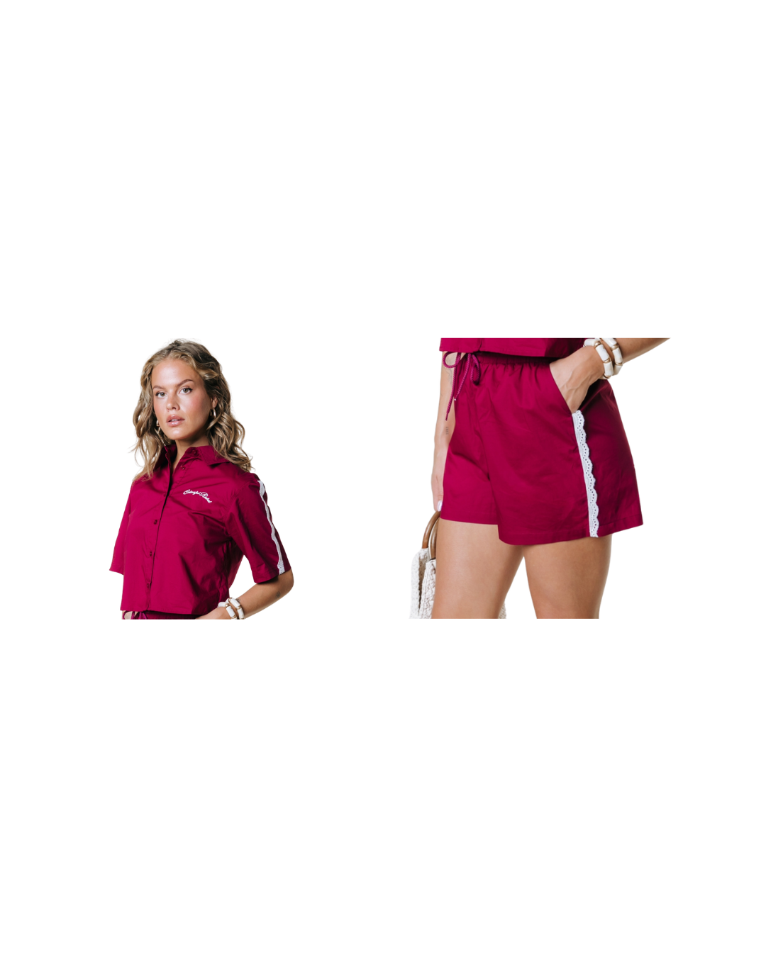 Miggy Cropped Blouse + Jess Ruffle Korte Broek Set
