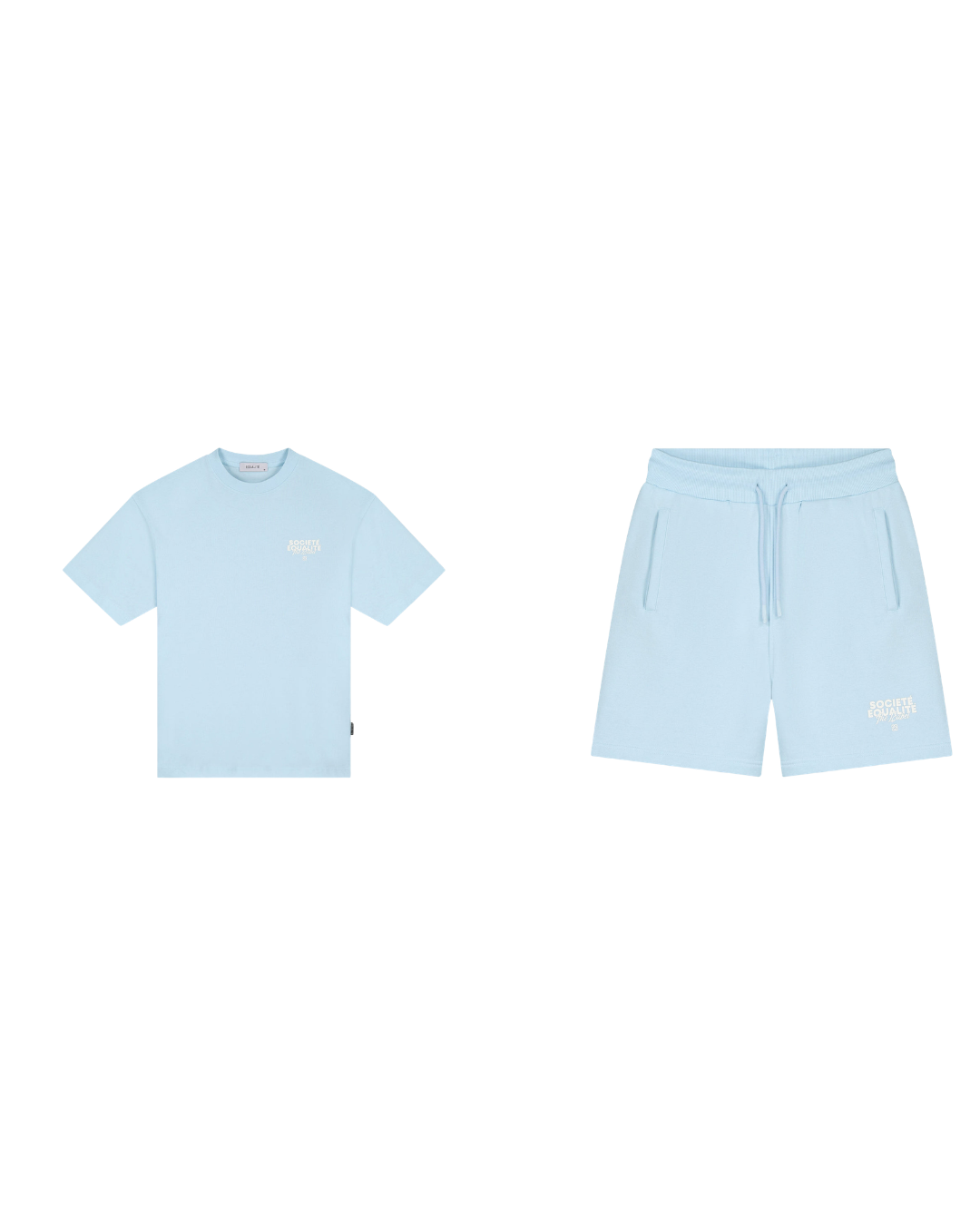 Societe 2.0 Oversized T-Shirt + Societe 2.0 Oversized Short Set Blauw