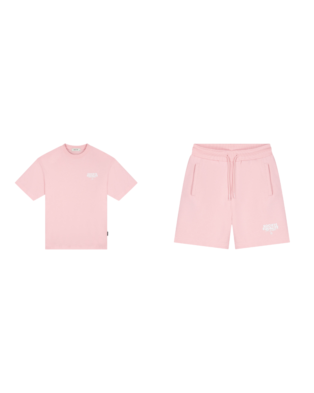 Societe 2.0 Oversized T-Shirt + Societe 2.0 Oversized Short Set Roze