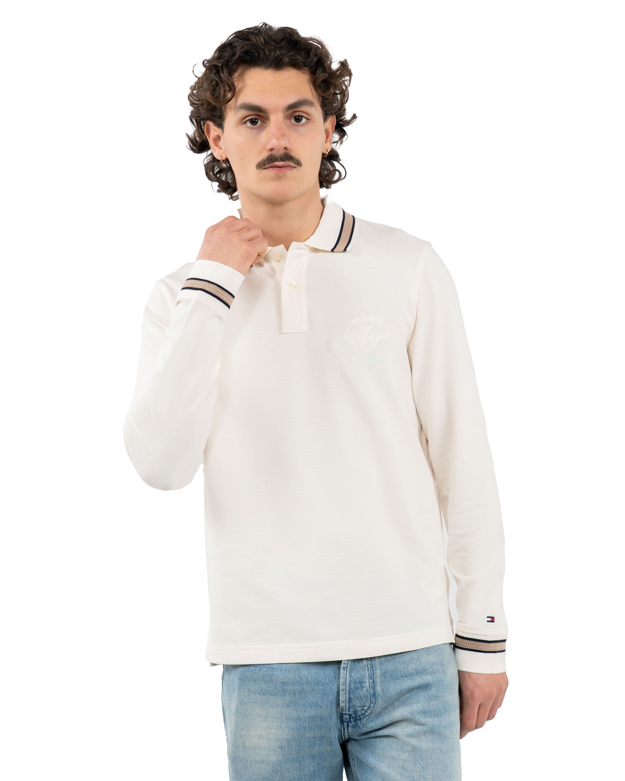 Chest Embro Longsleeve Polo