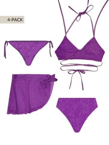 Kyana 4-Delige Bikini Set Lurex